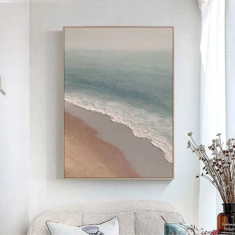 Coastal Waves Hand - Painted Oil Painting for Home Decor #JJ 153