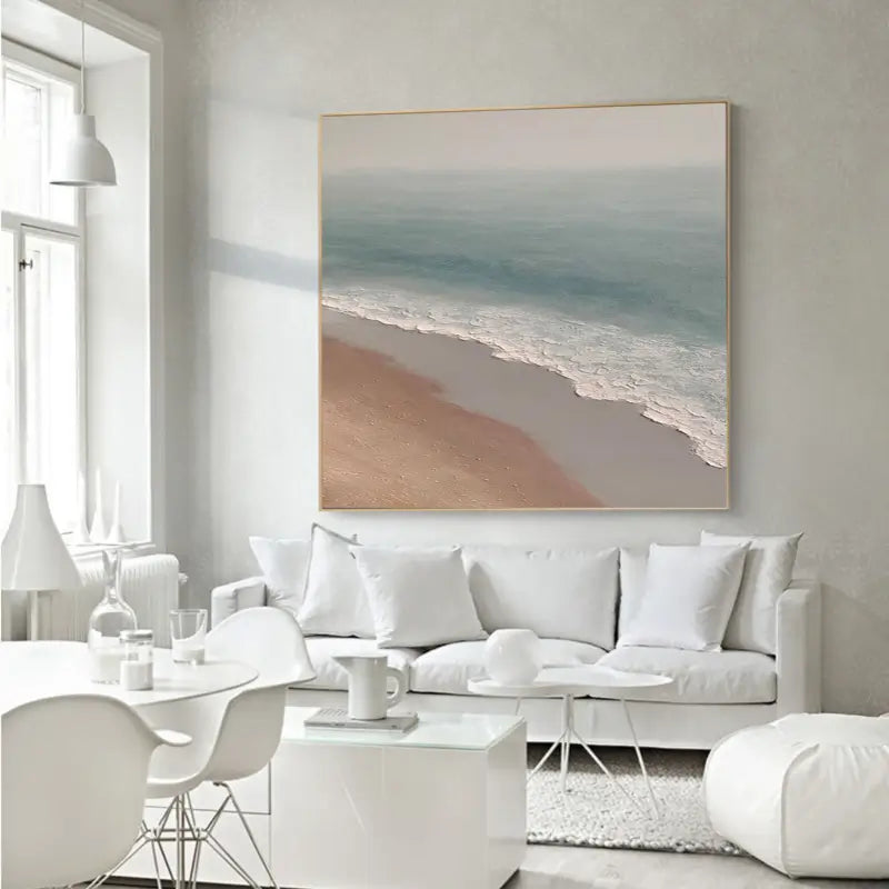 Coastal Waves Hand - Painted Oil Painting for Home Decor #JJ 153