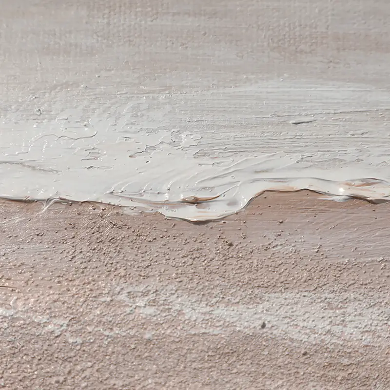 Beige and White Textured Abstract Oil Painting - Modern Minimalist Art #JJ 154