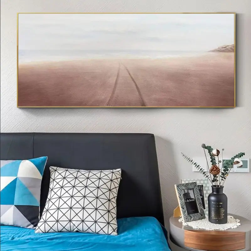 Abstract Beige Coastal Art Print