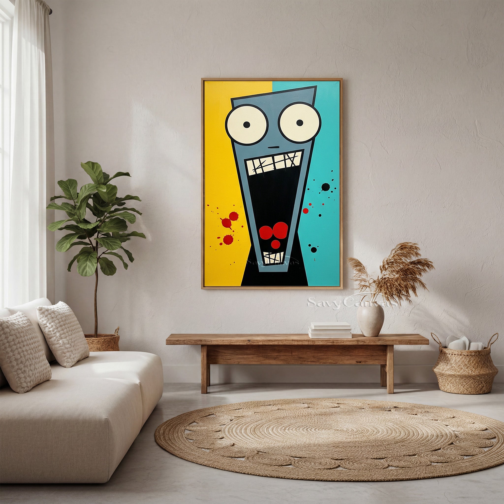 Modern Abstract Pop Art Face Oil Painting #SS 085