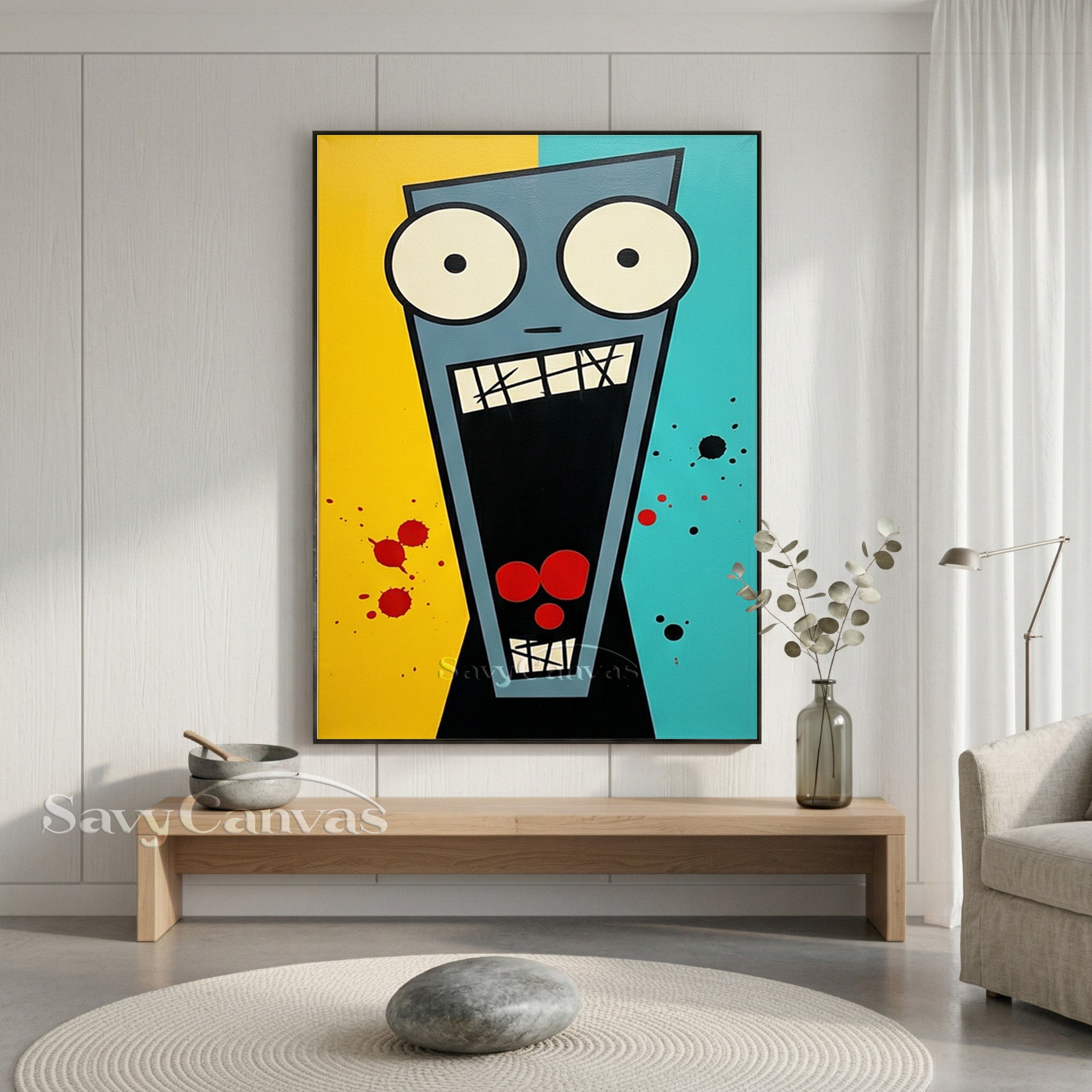 Modern Abstract Pop Art Face Oil Painting #SS 085