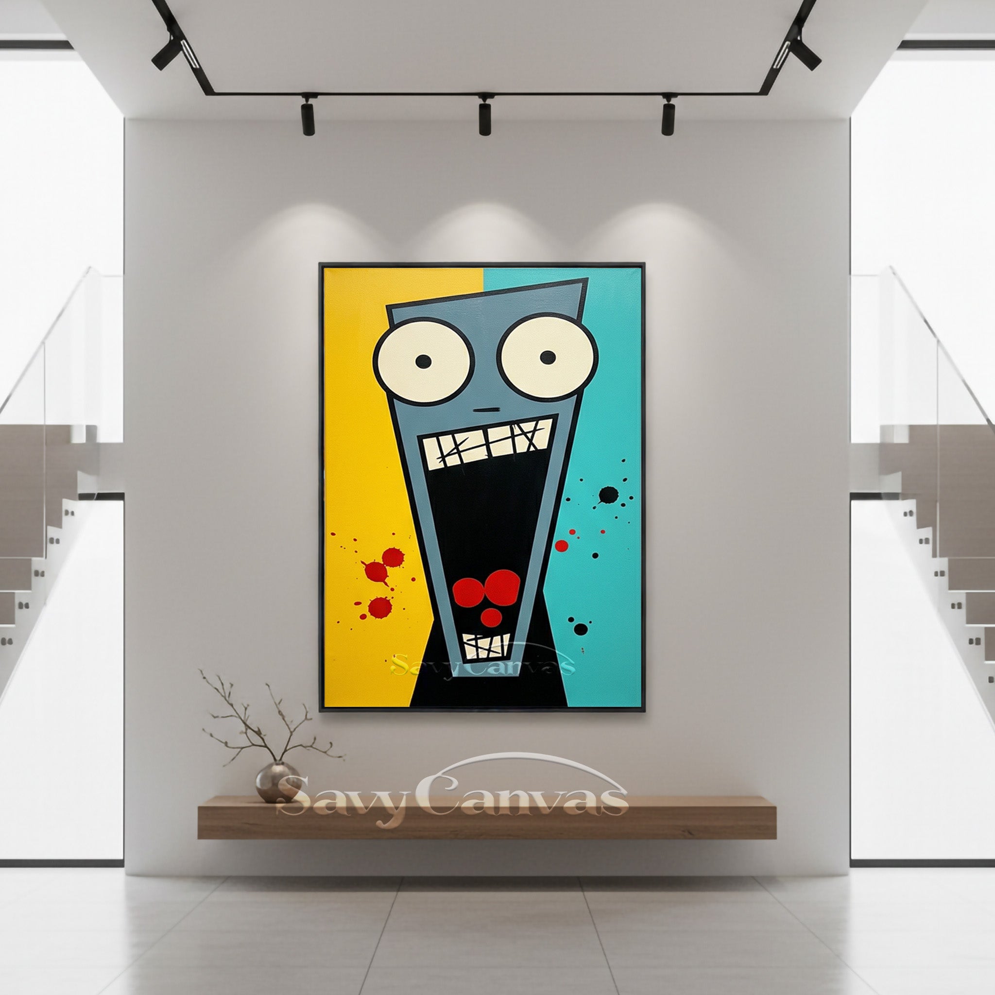 Modern Abstract Pop Art Face Oil Painting #SS 085