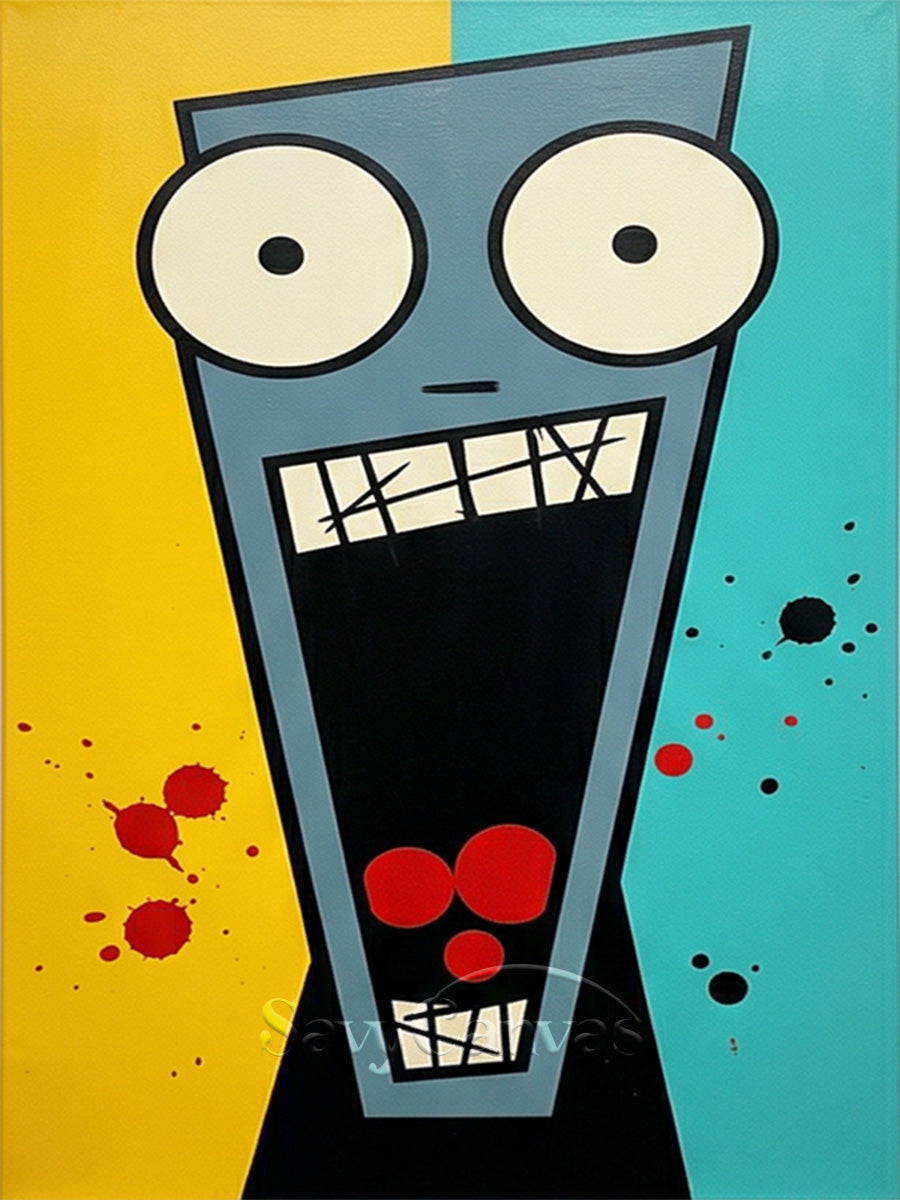 Modern Abstract Pop Art Face Oil Painting #SS 085
