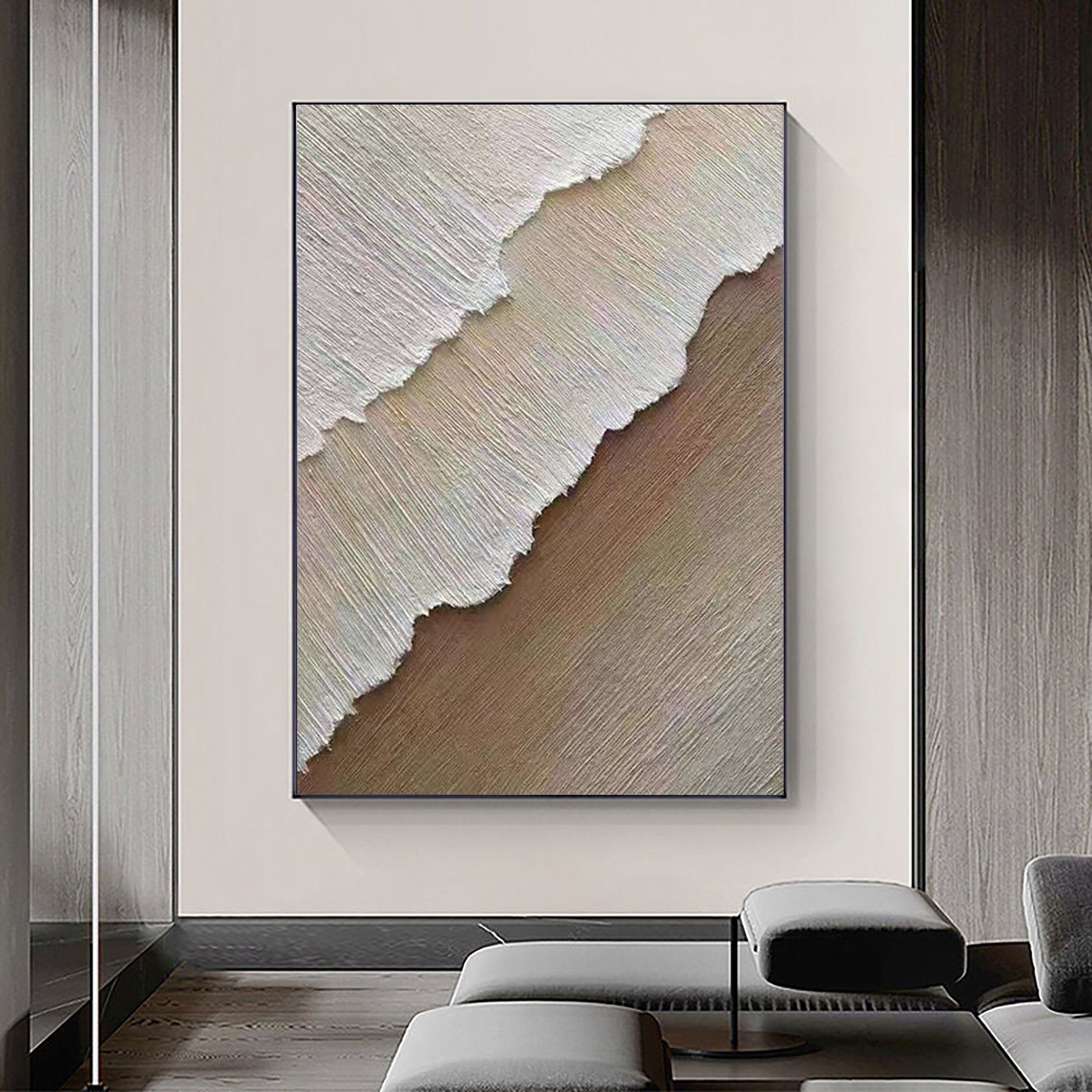Wabi Sabi Textured Wall Art Large Neutral Canvas Decor