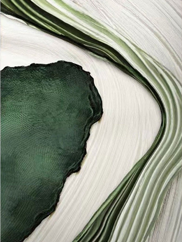 Large Green Abstract Textured Art For Interior Design #TC 193