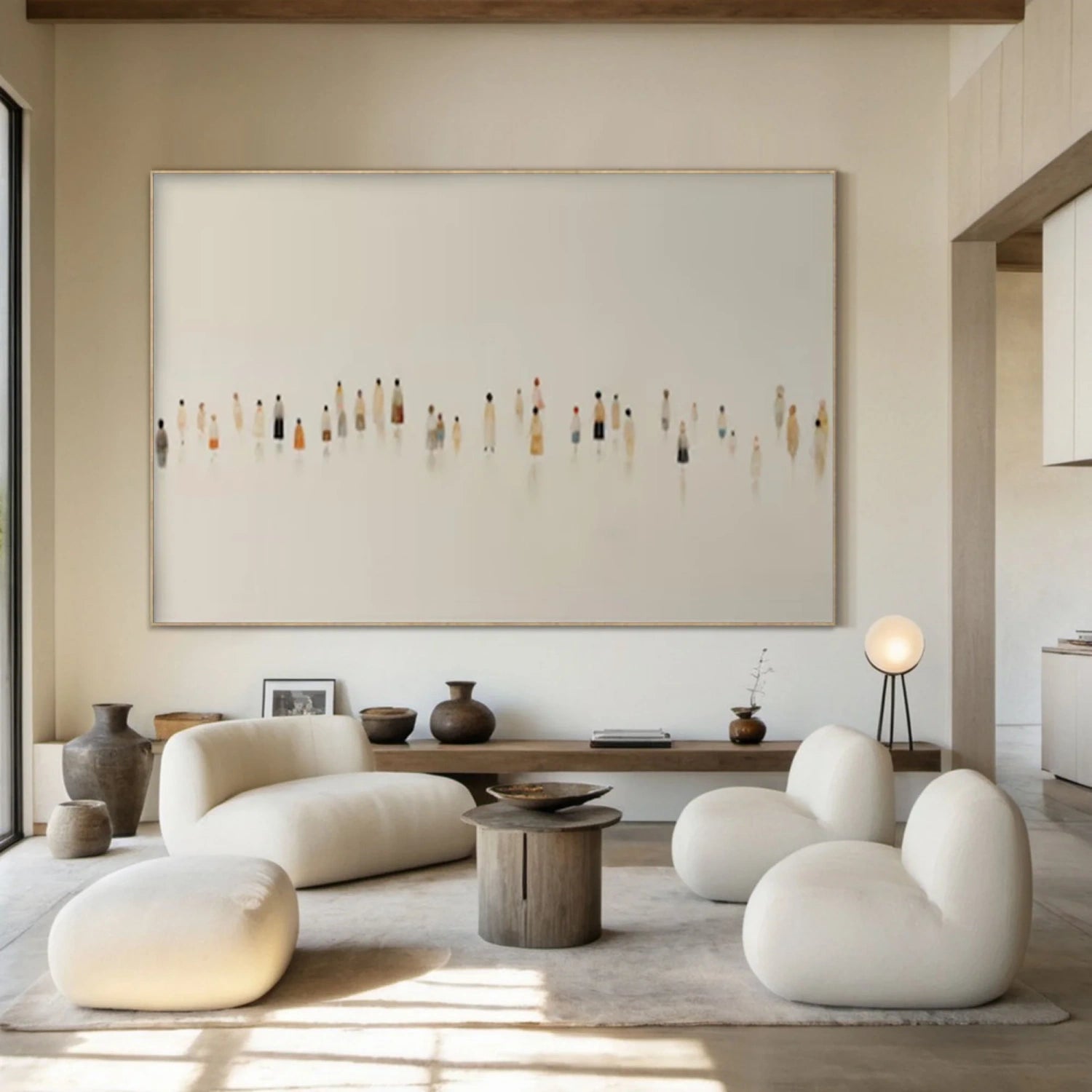 Minimalist People Painting – Large Abstract Oil Painting #JJ 292