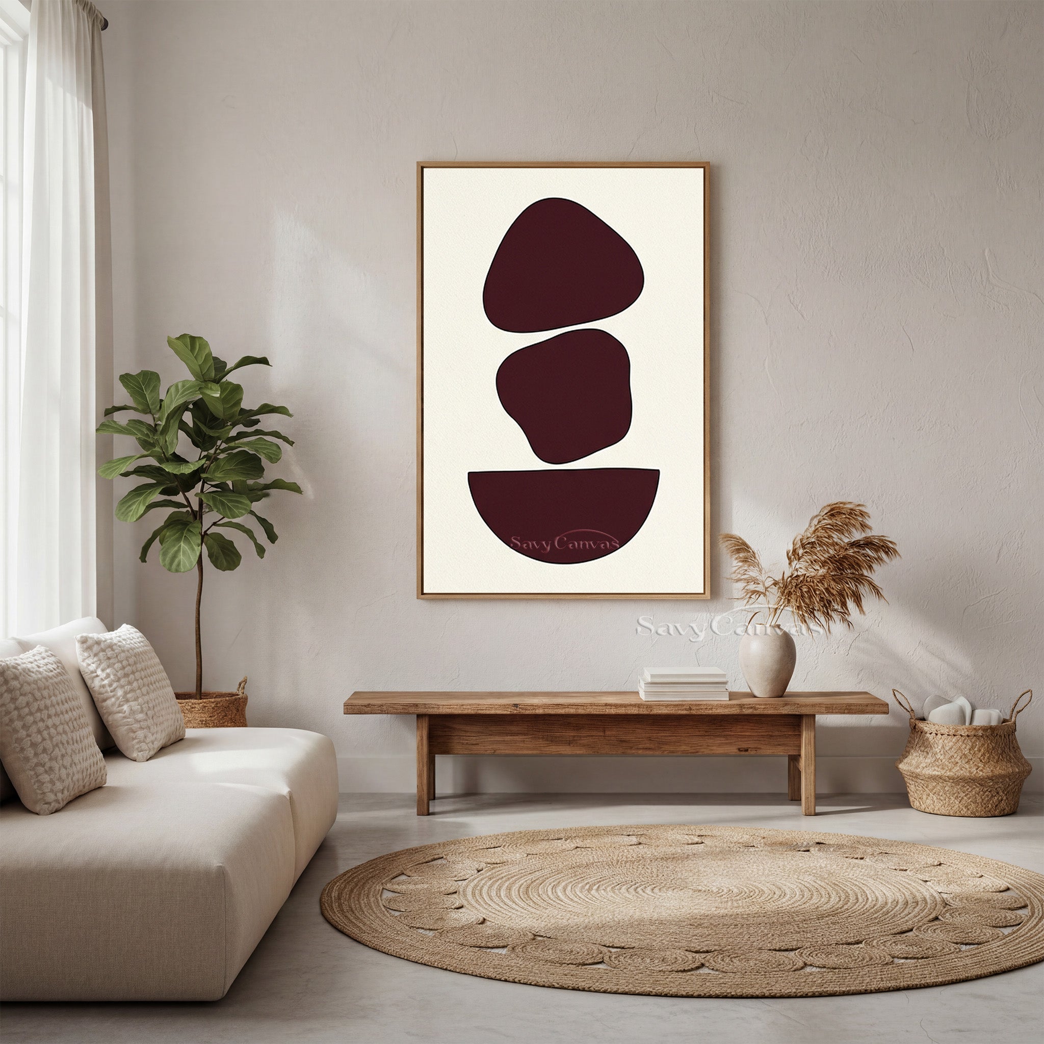 Modern Geometric Painting | Framed Minimalist Wall Art #AA 498