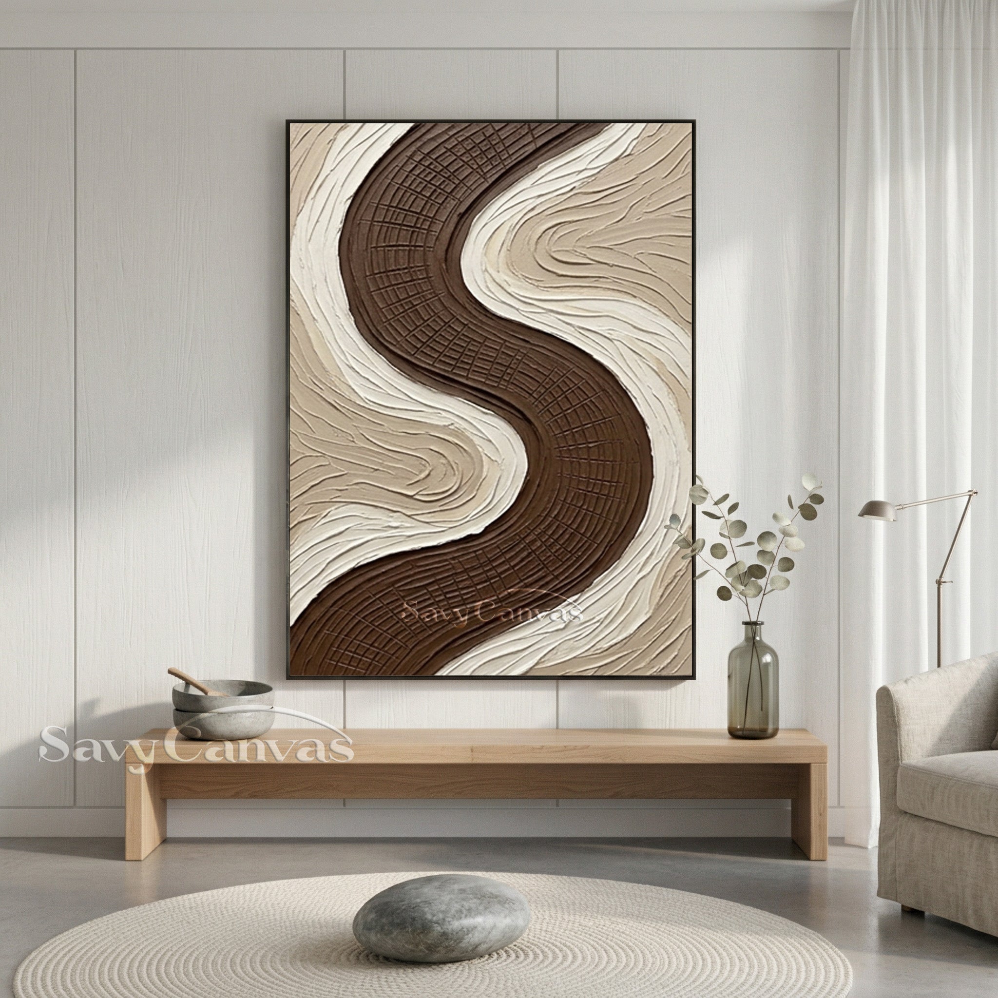 Wabi-Sabi Earth Tone Plaster Texture Art #SS 133