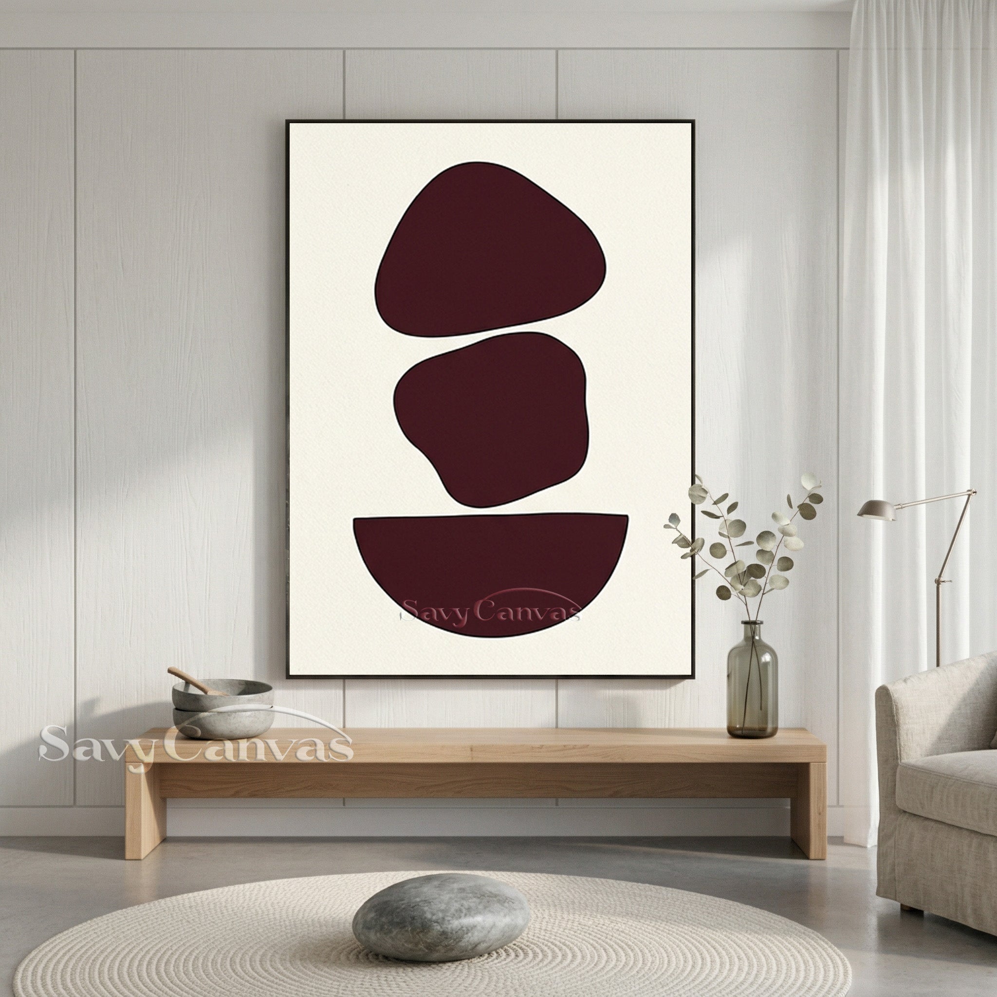 Modern Geometric Painting | Framed Minimalist Wall Art #AA 498