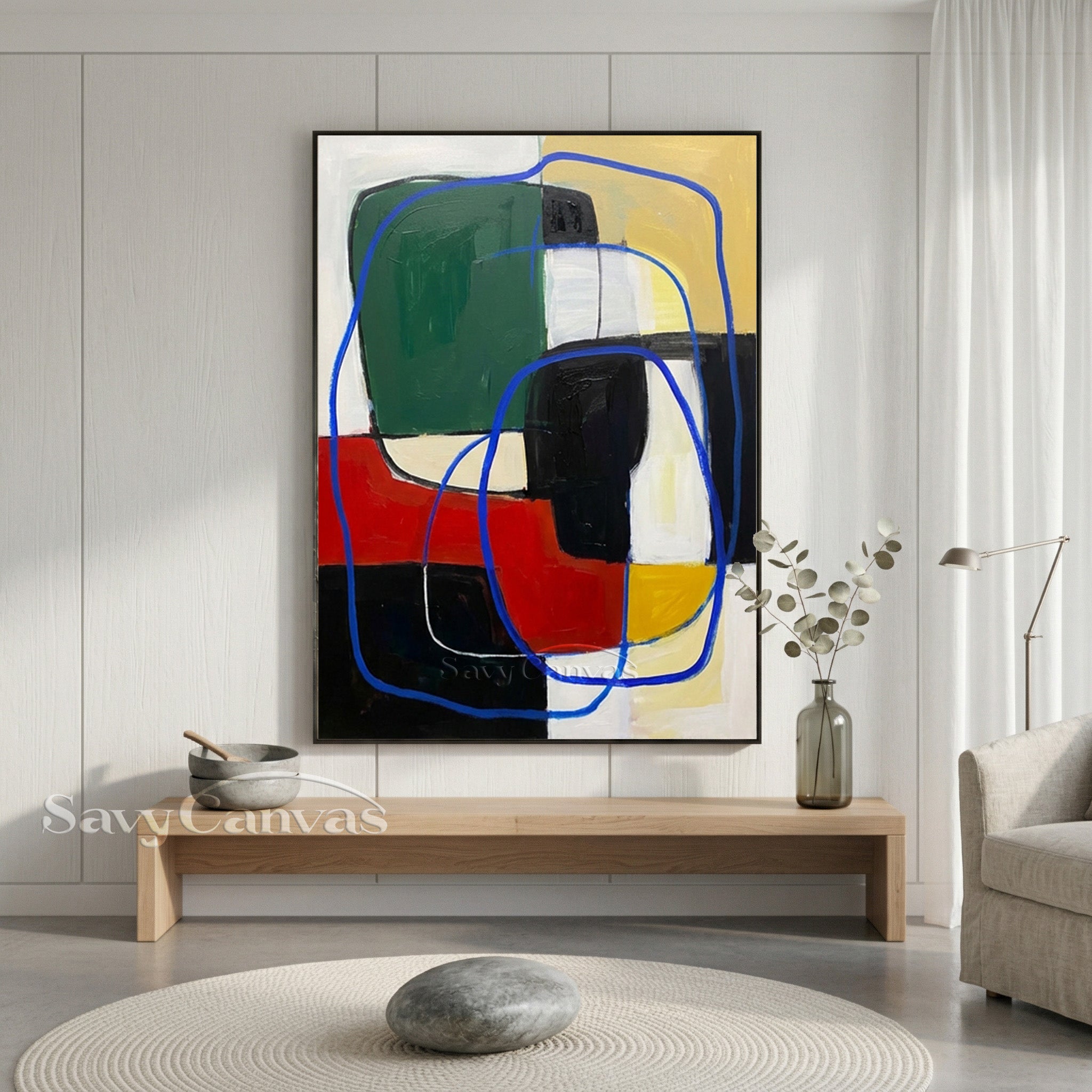 Vibrant Primary Color Abstract | Energetic Modern Art #AA 487