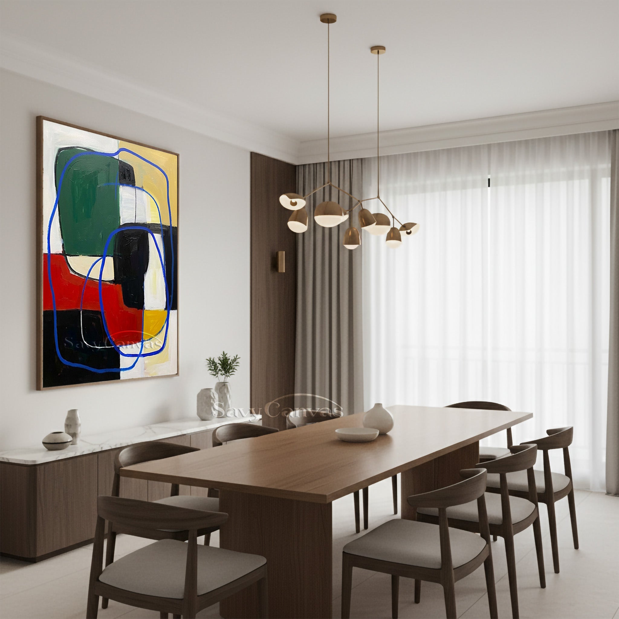 Vibrant Primary Color Abstract | Energetic Modern Art #AA 487