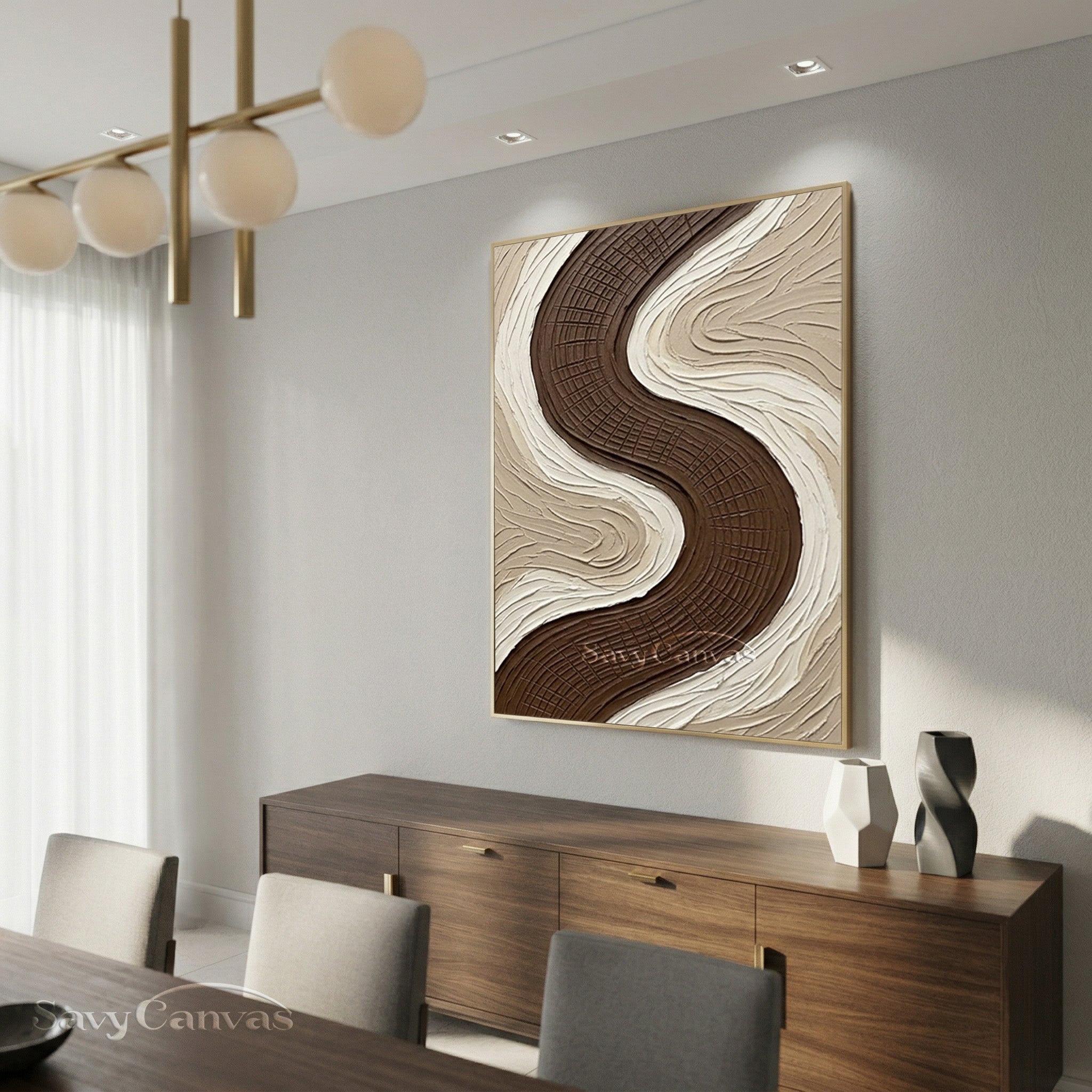 Wabi-Sabi Earth Tone Plaster Texture Art #SS 133