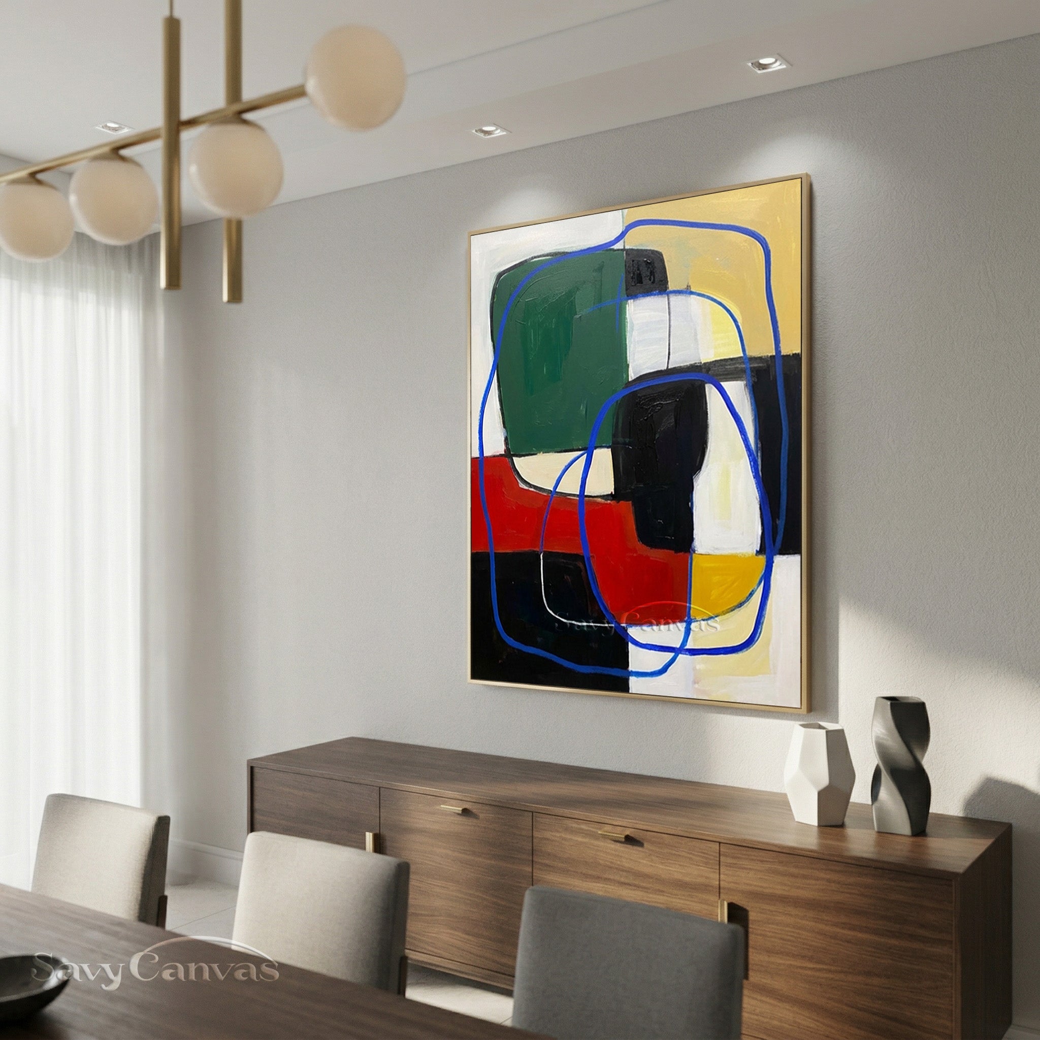 Vibrant Primary Color Abstract | Energetic Modern Art #AA 487