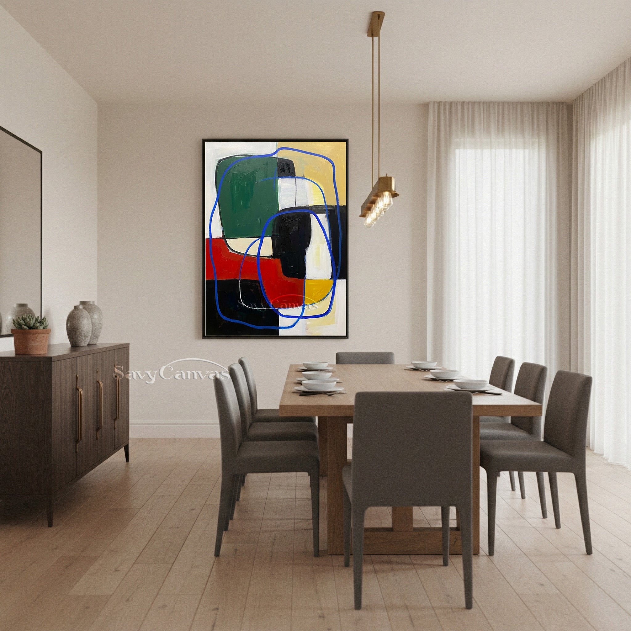Vibrant Primary Color Abstract | Energetic Modern Art #AA 487