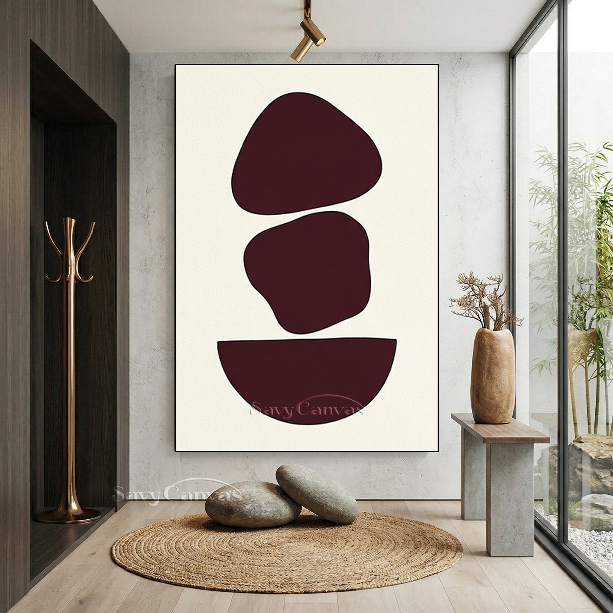 Modern Geometric Painting | Framed Minimalist Wall Art #AA 498