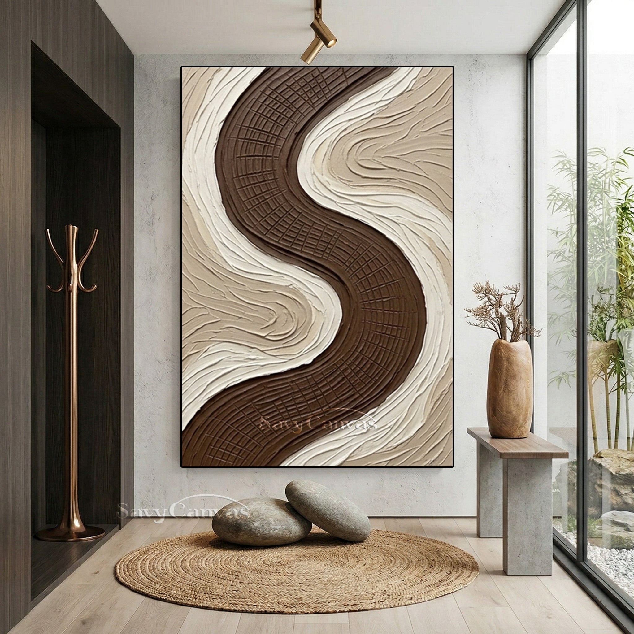 Wabi-Sabi Earth Tone Plaster Texture Art #SS 133