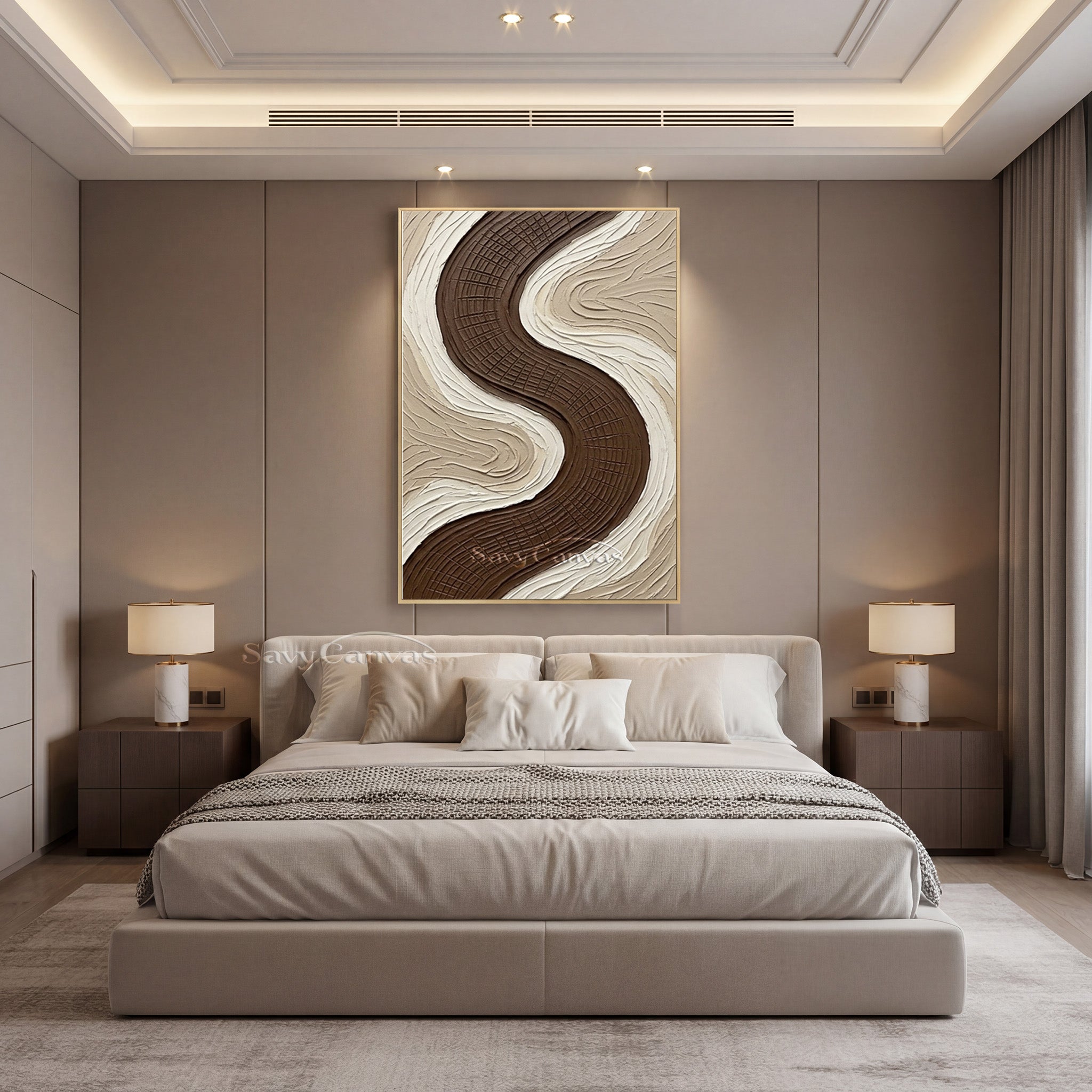 Wabi-Sabi Earth Tone Plaster Texture Art #SS 133