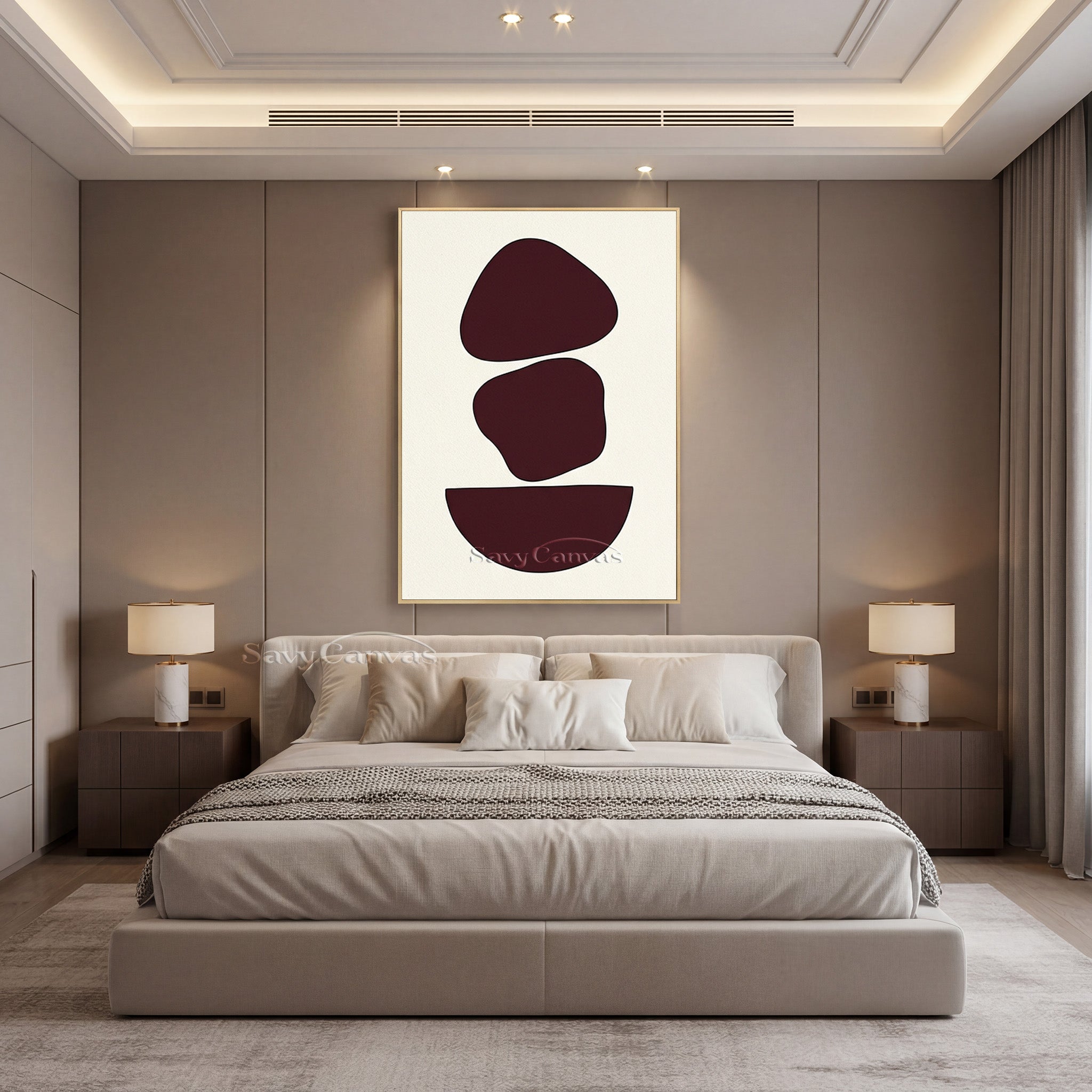 Modern Geometric Painting | Framed Minimalist Wall Art #AA 498