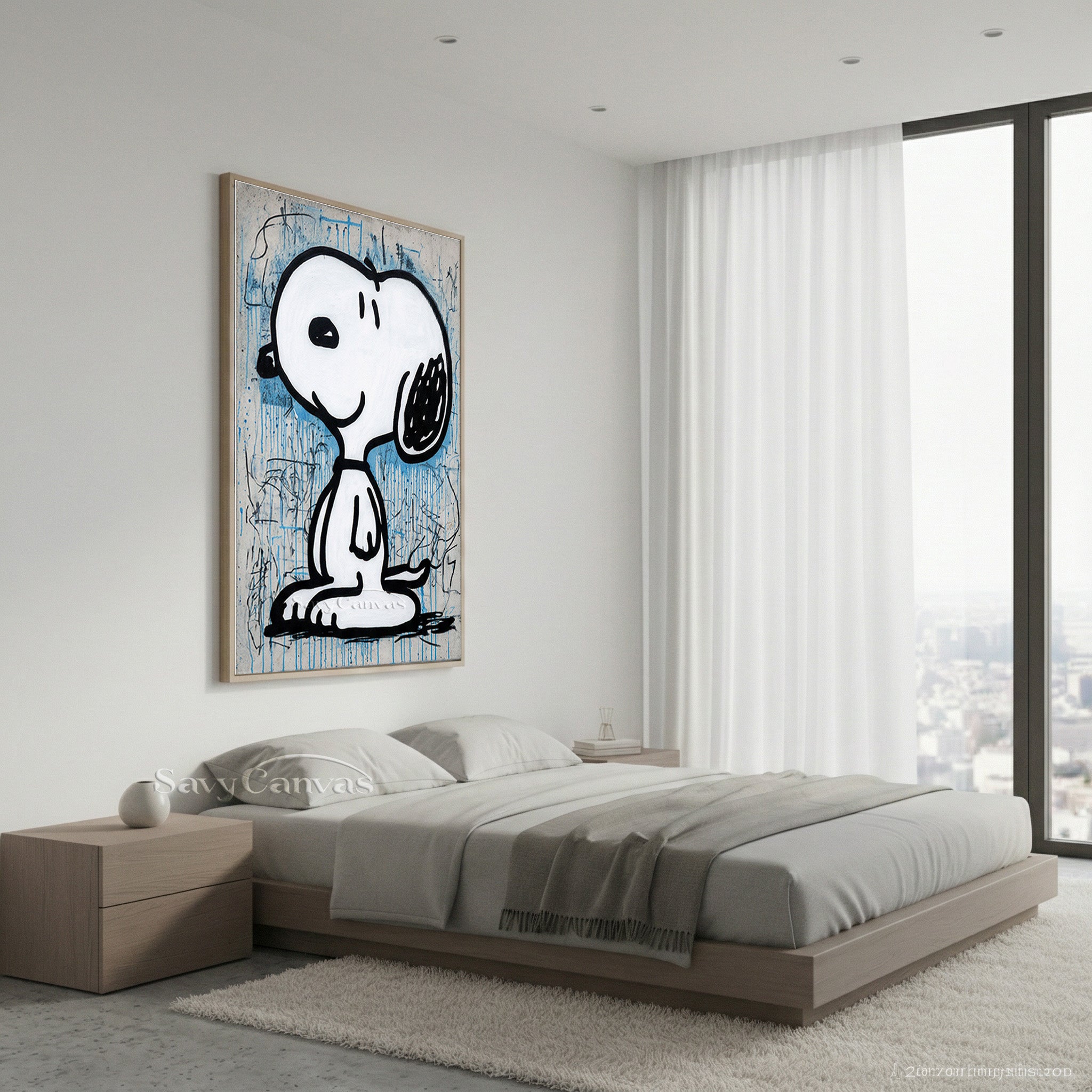Snoopy Street Art Graffiti Hand-Painted Oil Painting on Canvas #SS 059