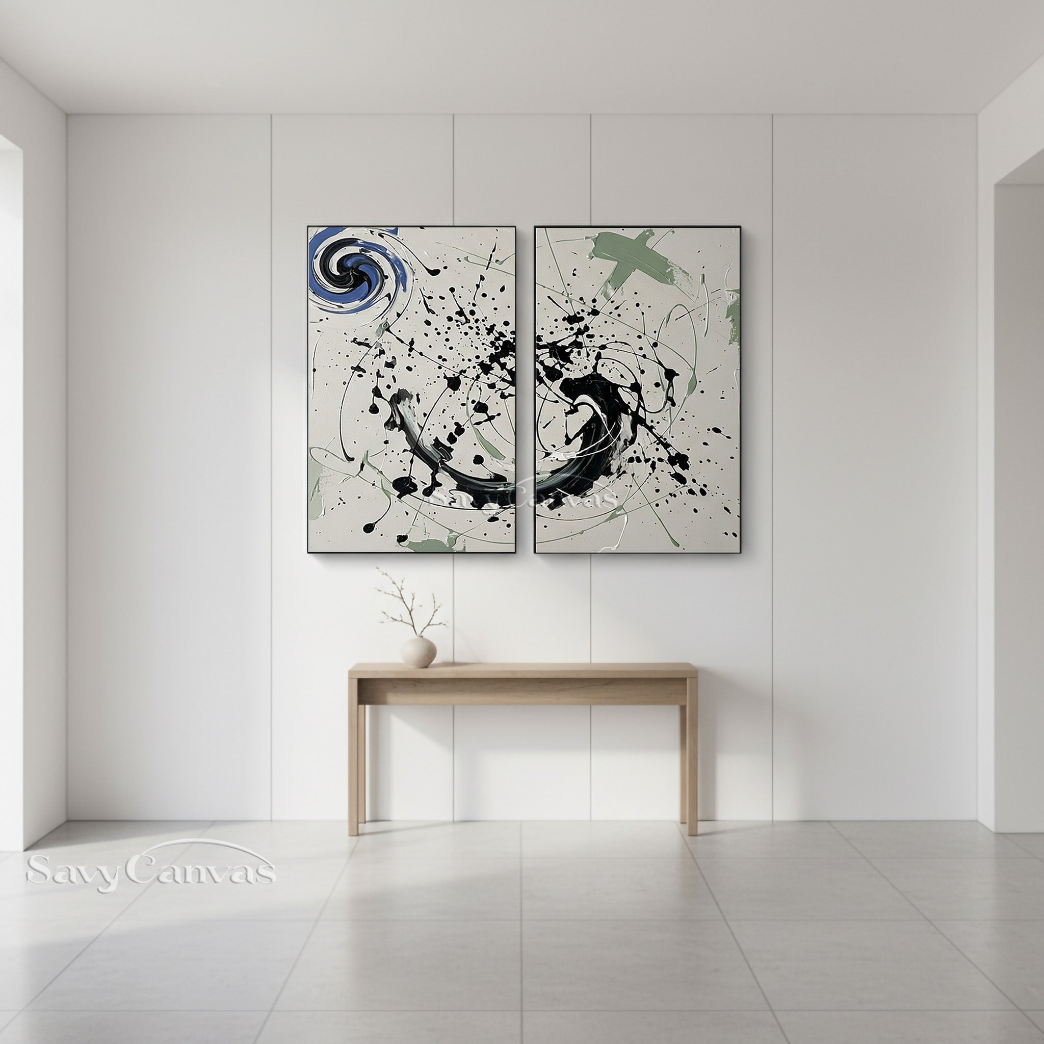 Modern Abstract Set | Designer Choice Diptych Wall Art #JJ 474