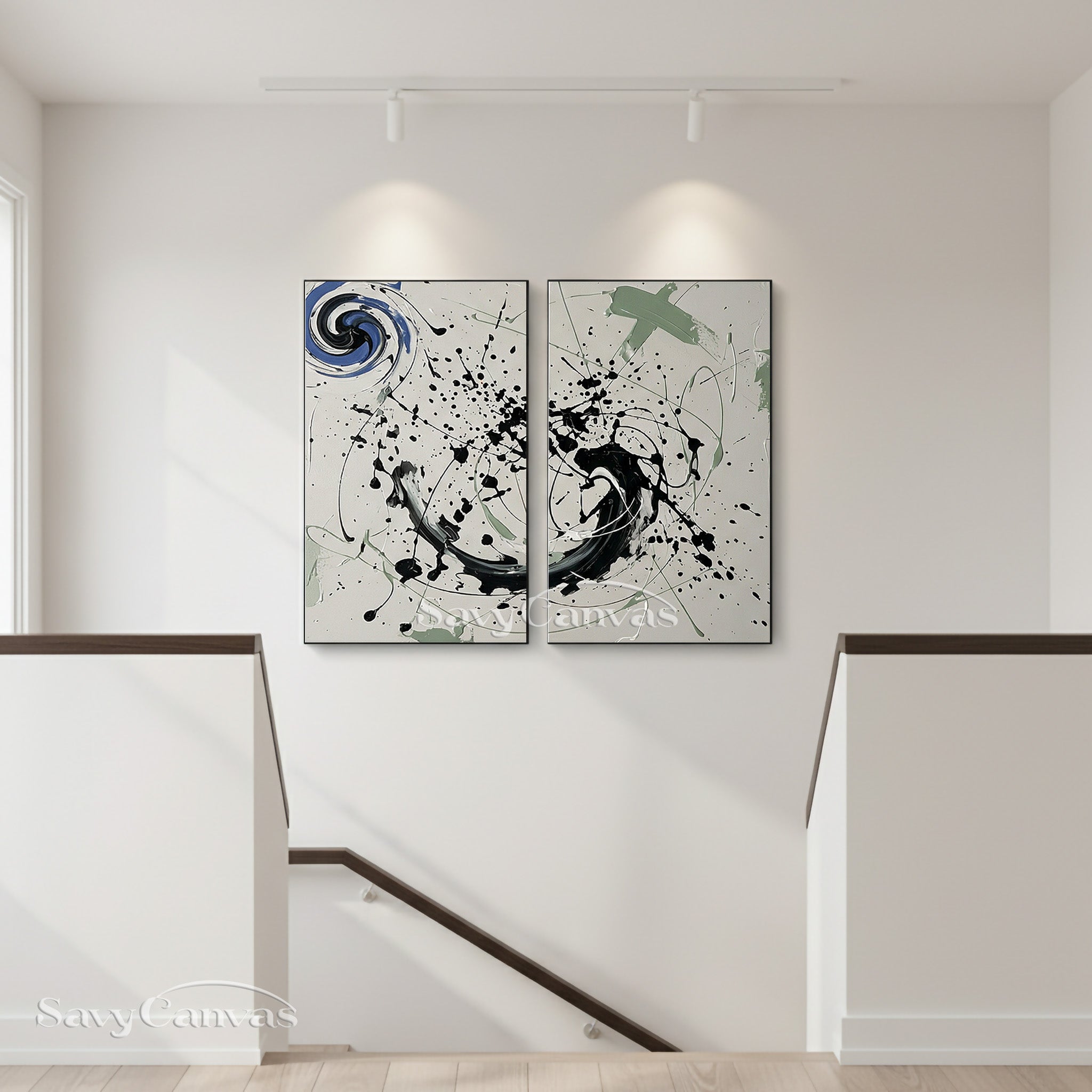 Modern Abstract Set | Designer Choice Diptych Wall Art #JJ 474