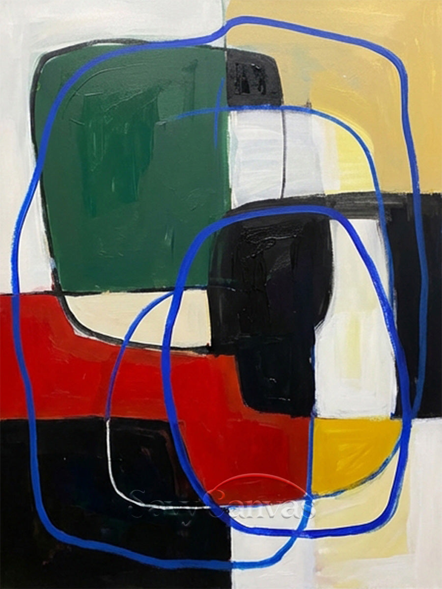 Vibrant Primary Color Abstract | Energetic Modern Art #AA 487