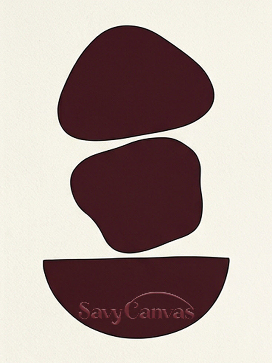 Minimalist Balancing Stones Art | Zen Abstract Painting