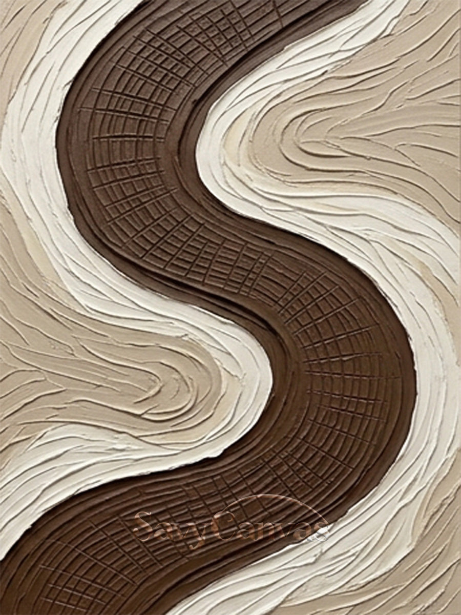 Wabi-Sabi Earth Tone Plaster Texture Art #SS 133