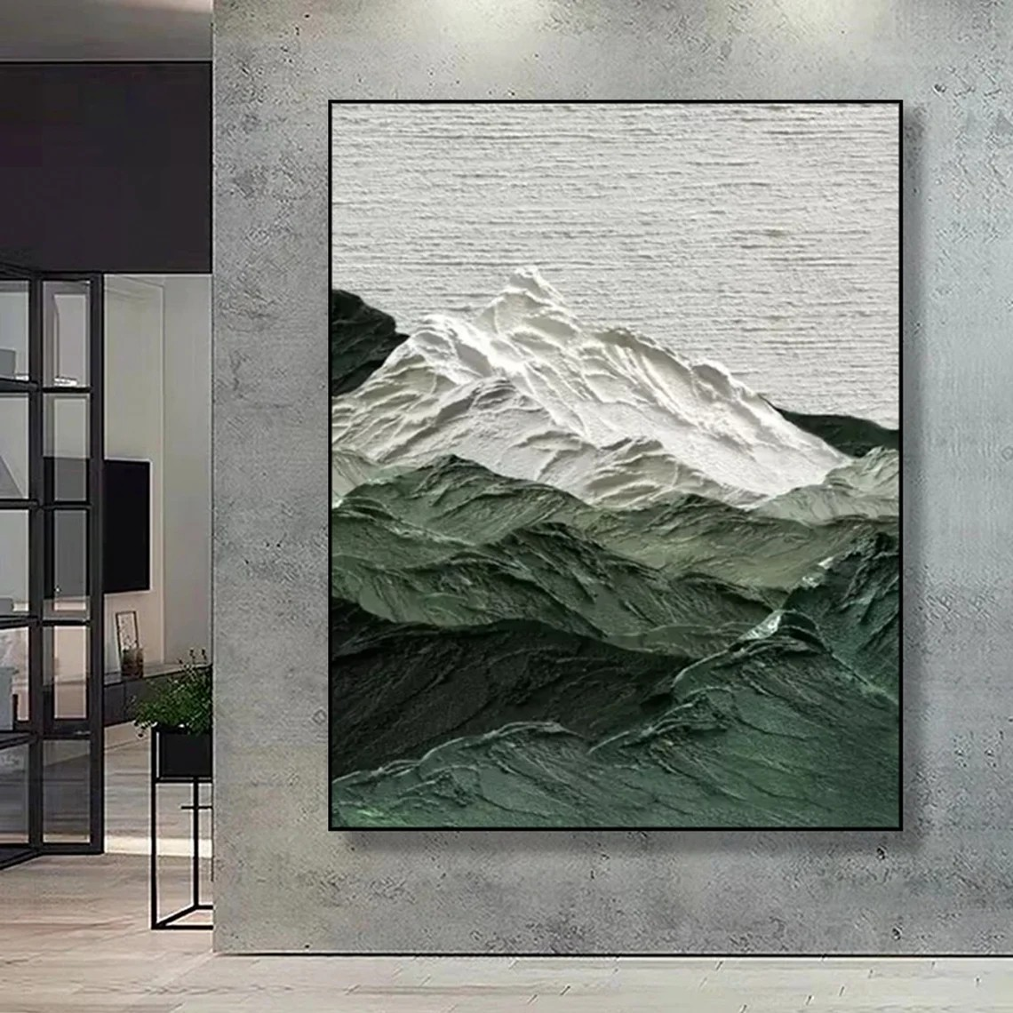 Abstract Mountain Range Canvas Painting – Set of 2 | #TC 080