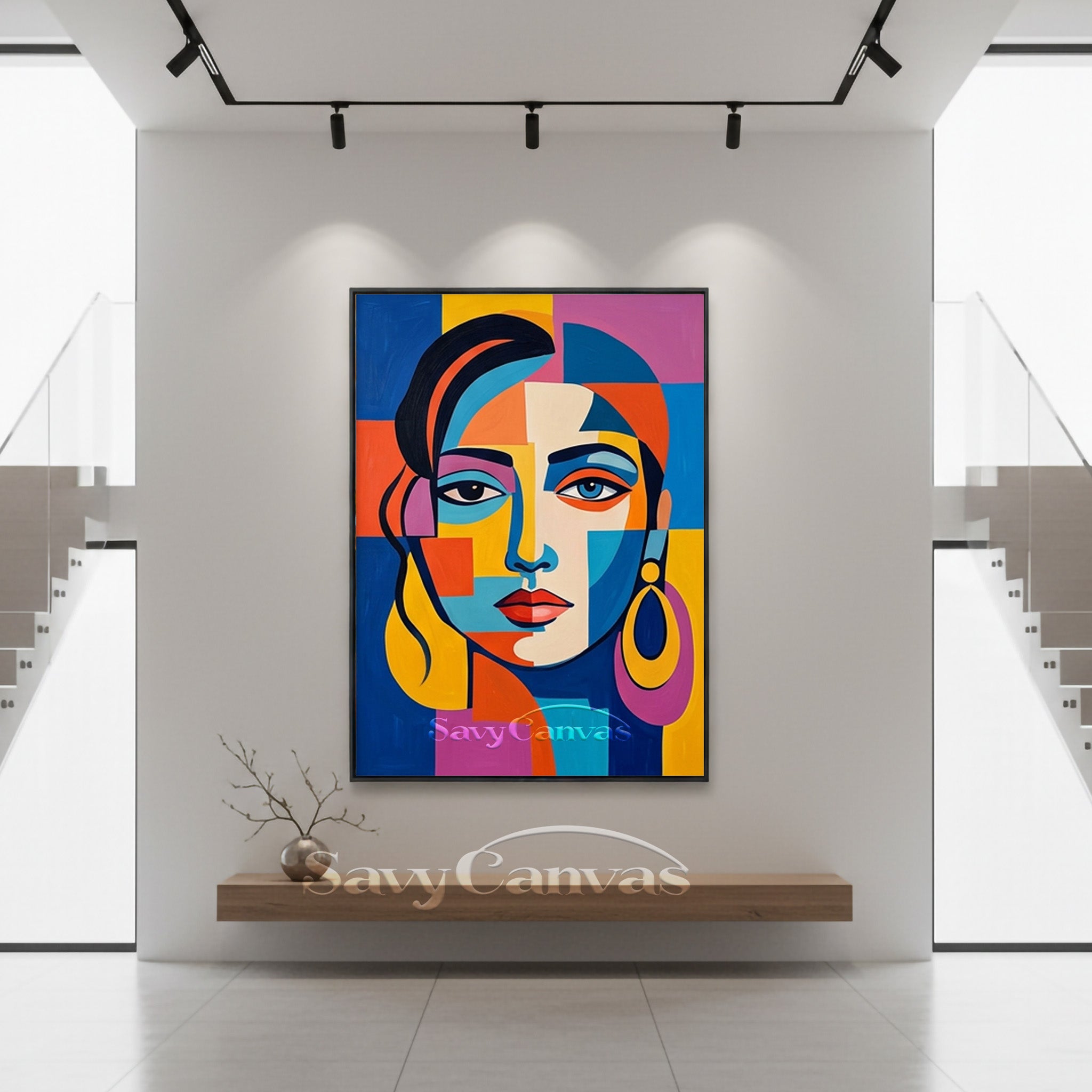 Abstract Pop Art Wall Decor | Handmade Female Portrait Art #SS 161