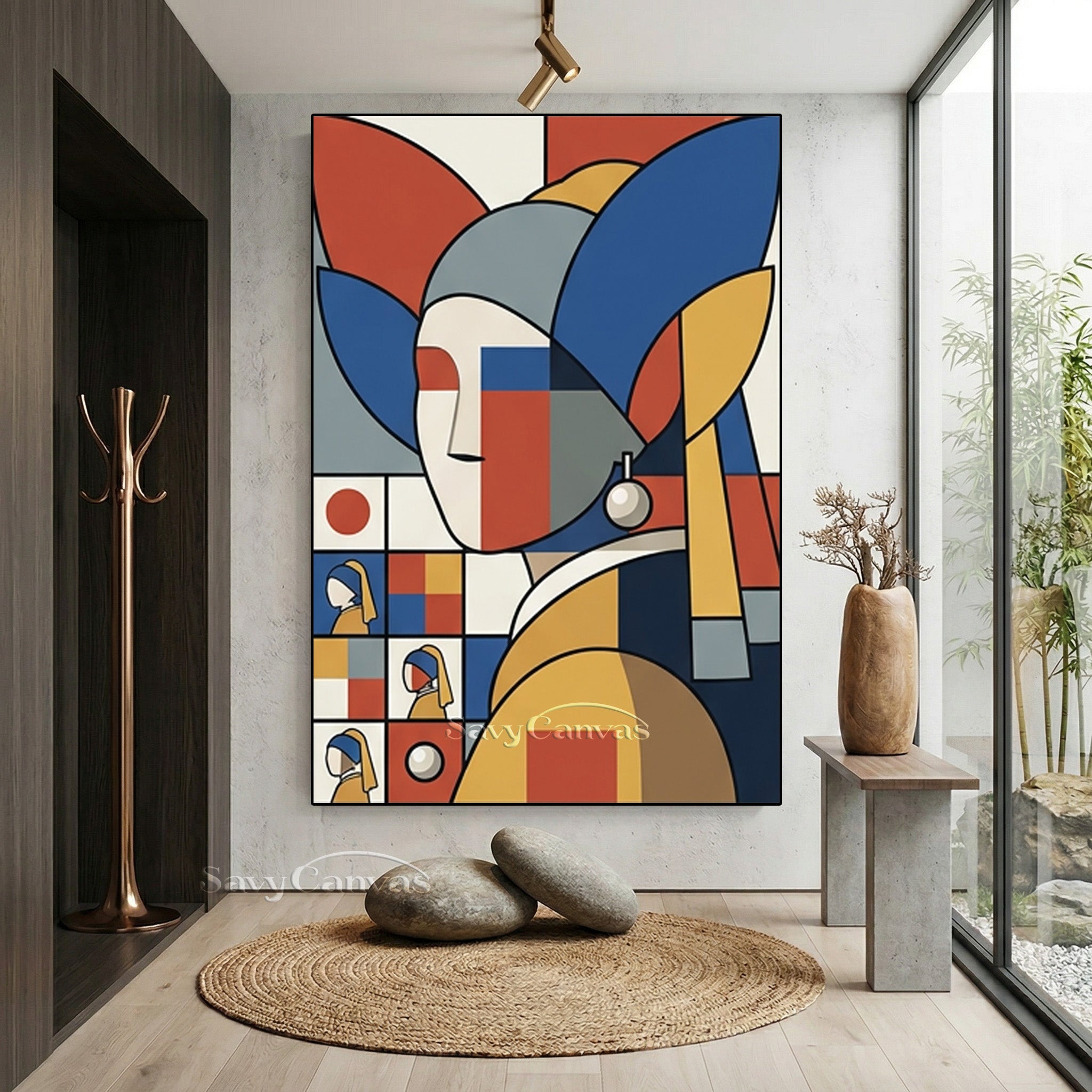 Handmade Pop Art Girl with a Pearl Earring Canvas Decor #SS 167