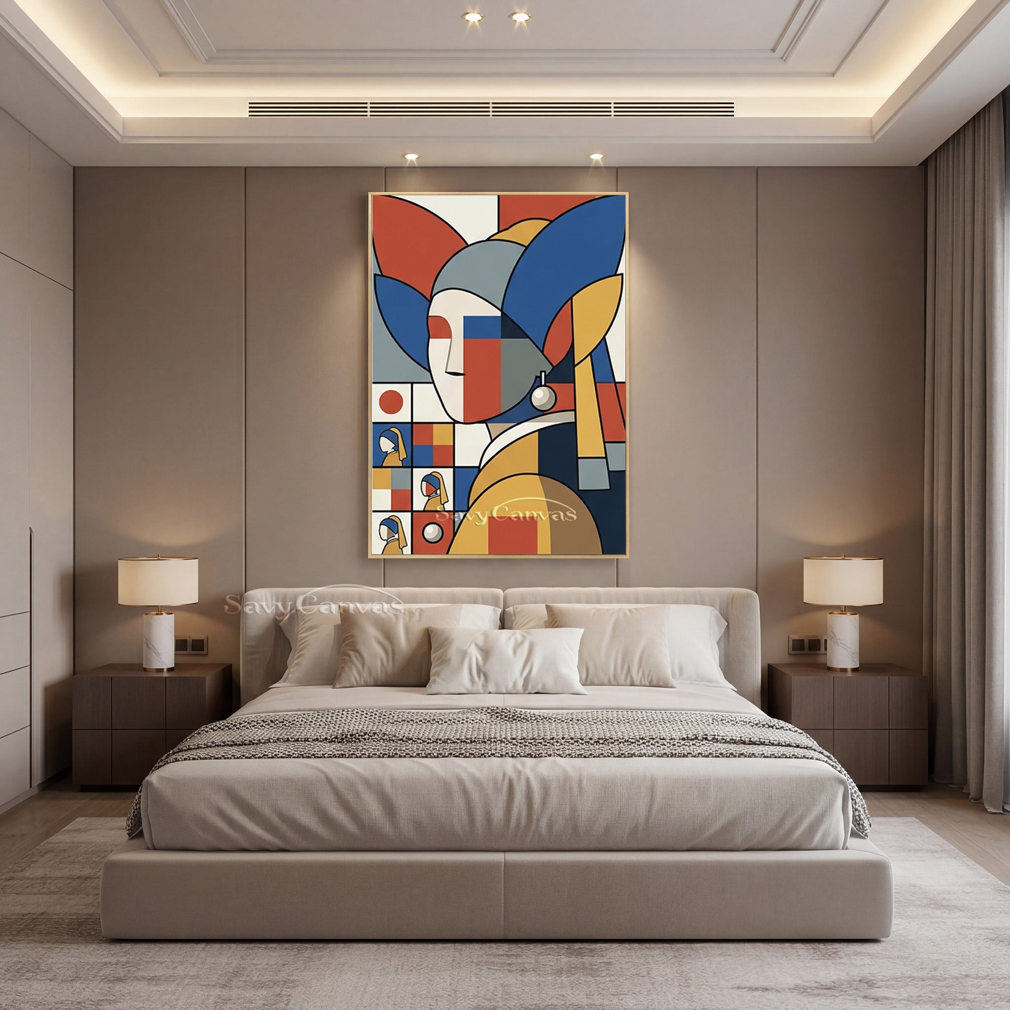 Handmade Pop Art Girl with a Pearl Earring Canvas Decor #SS 167