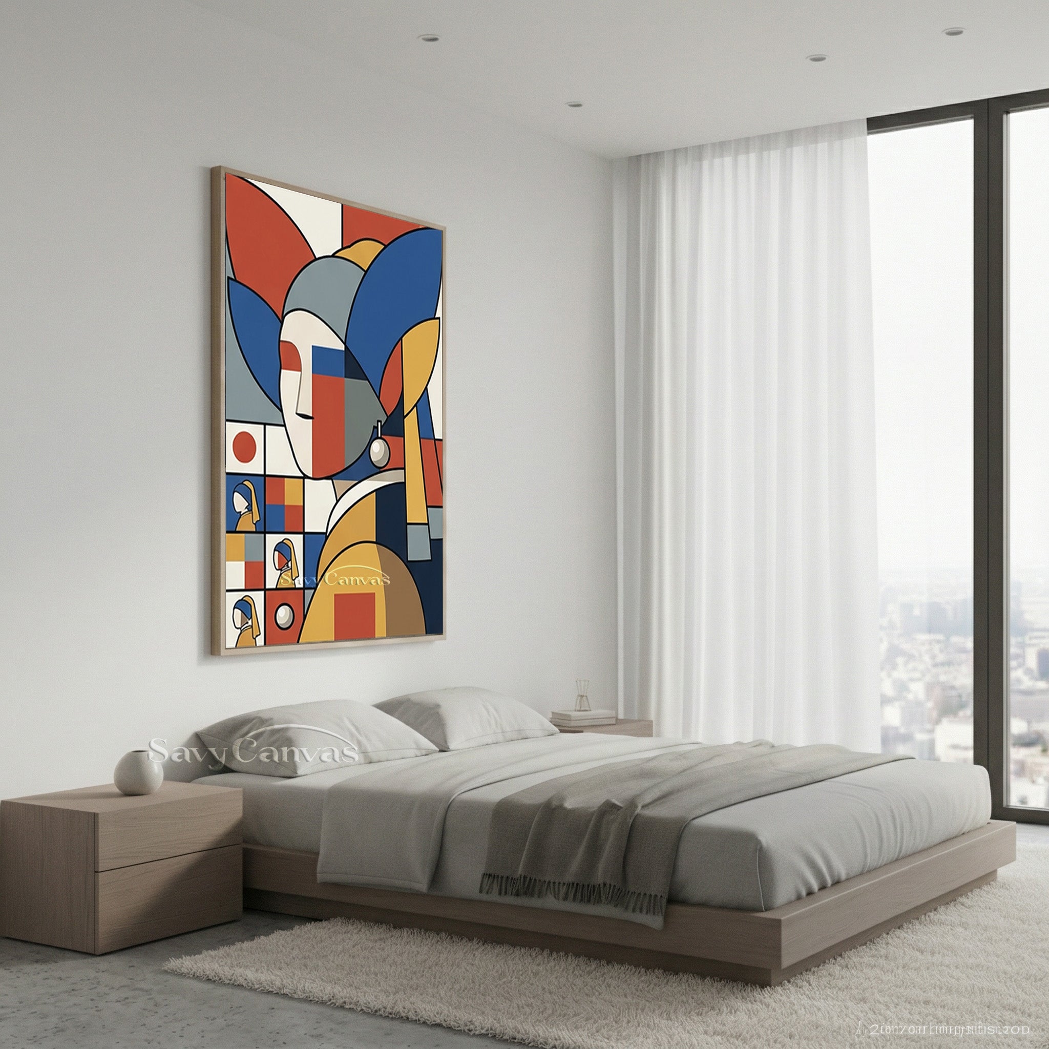 Handmade Pop Art Girl with a Pearl Earring Canvas Decor #SS 167