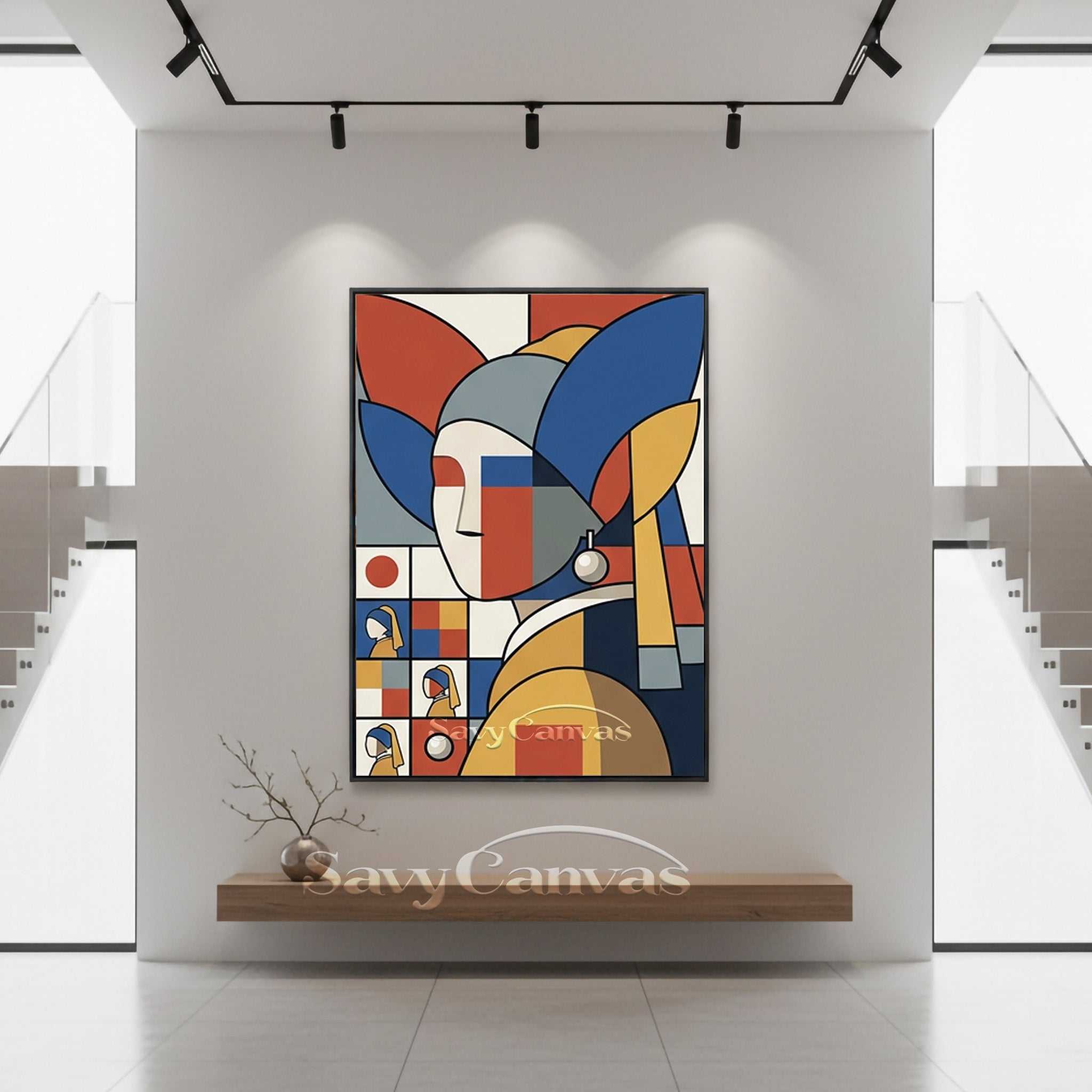 Handmade Pop Art Girl with a Pearl Earring Canvas Decor #SS 167