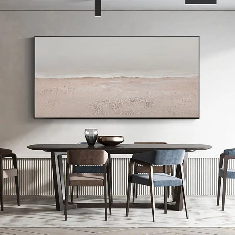 Handmade Beige Ocean Landscape Wall Decor #JJ 262