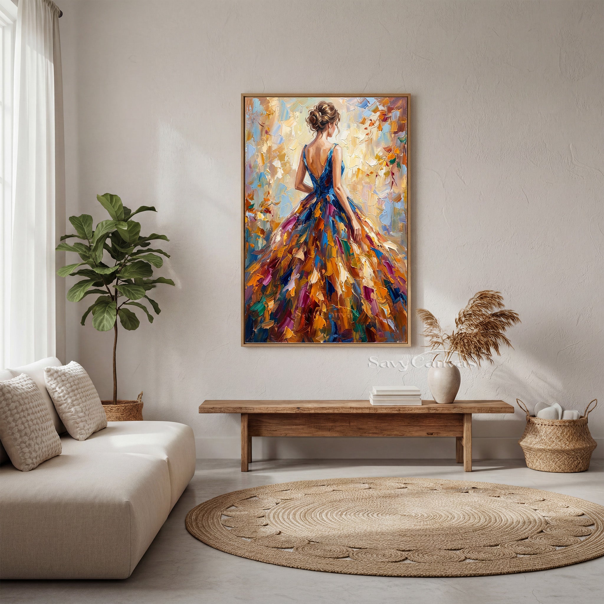 Abstract Woman Wall Art - Vibrant Hand-Painted Canvas #SS 015