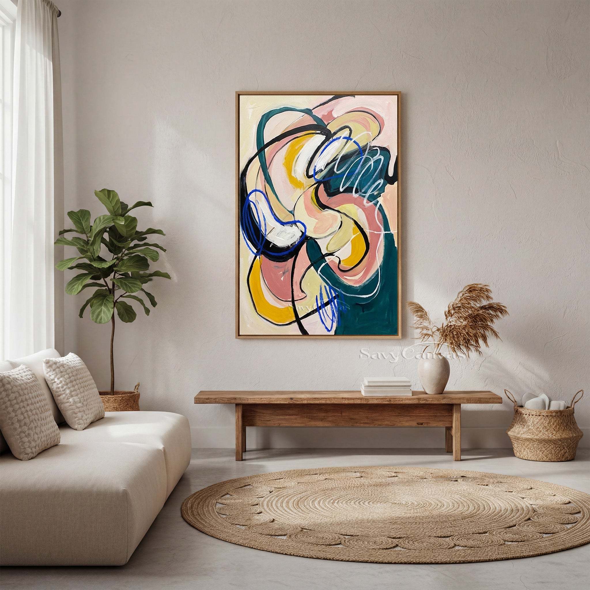 Colorful Abstract Swirls Art | Energetic Modern Painting #AA 486
