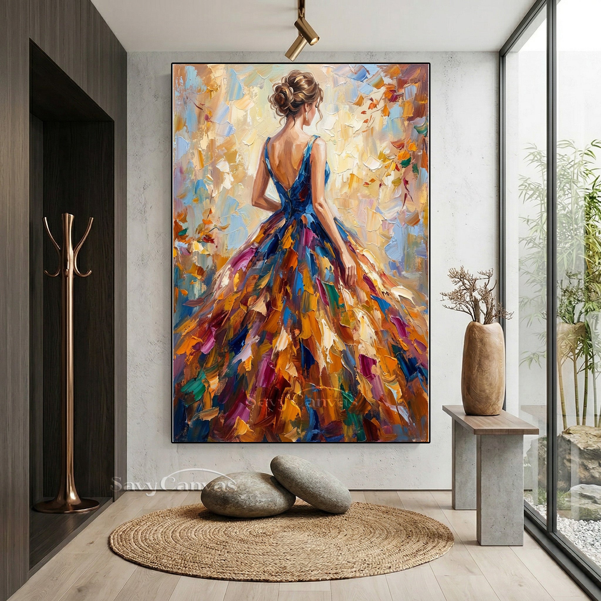 Abstract Woman Wall Art - Vibrant Hand-Painted Canvas #SS 015