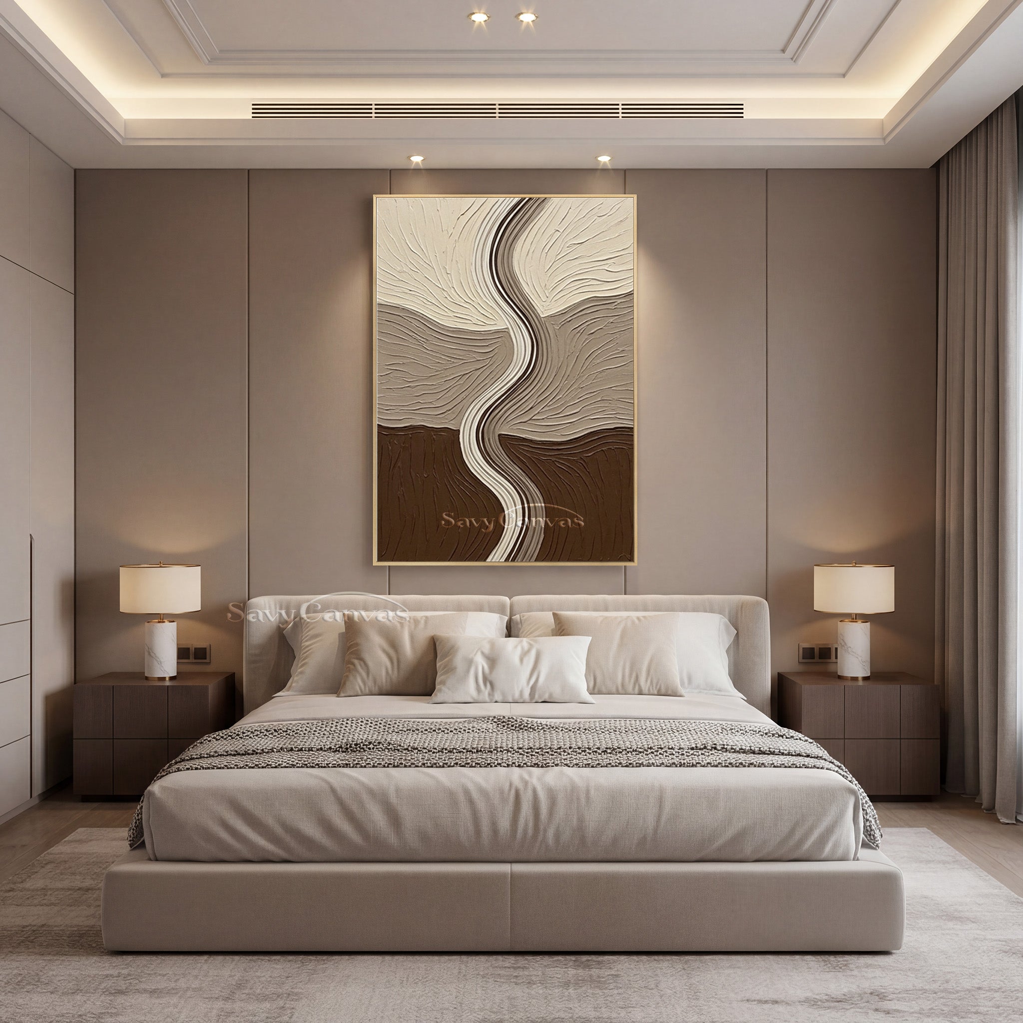 Layered Earth Tone Abstract 3D Textured Wall Art #SS 134