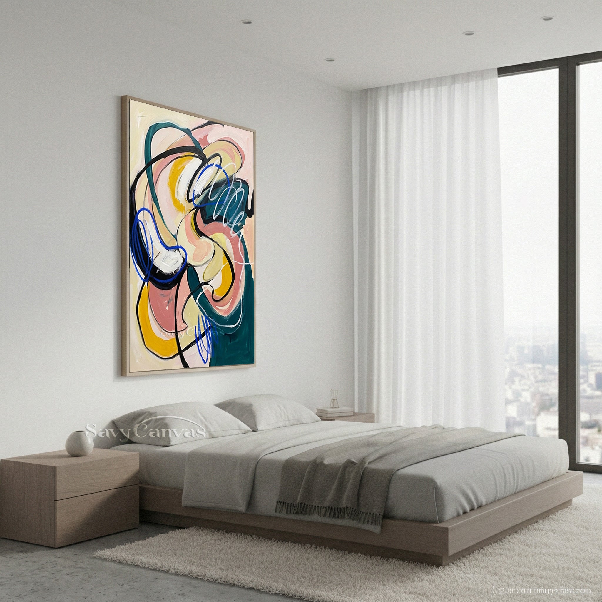 Colorful Abstract Swirls Art | Energetic Modern Painting #AA 486