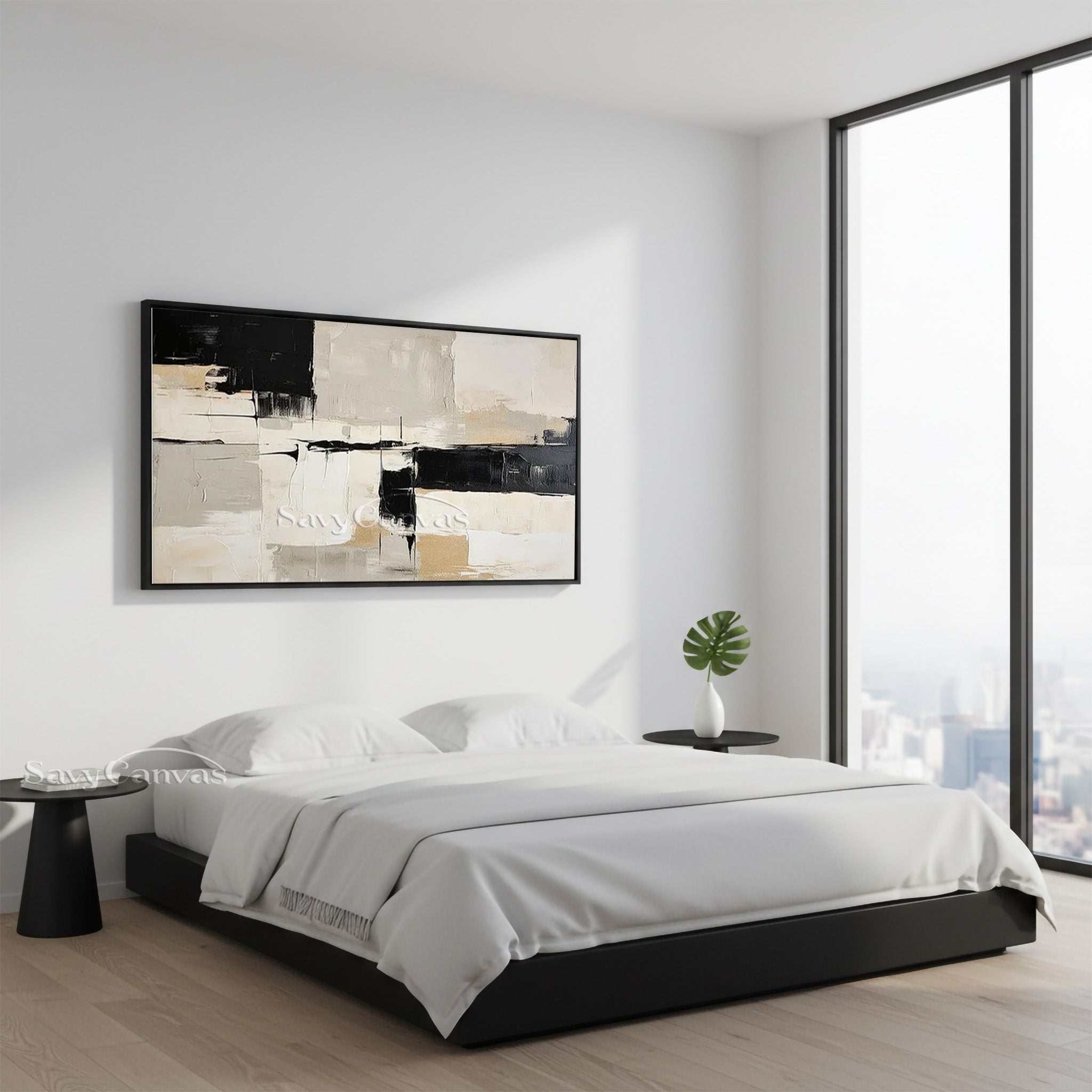Textured Abstract Wall Art | Hand-Painted Neutral Oil Painting #SS 025