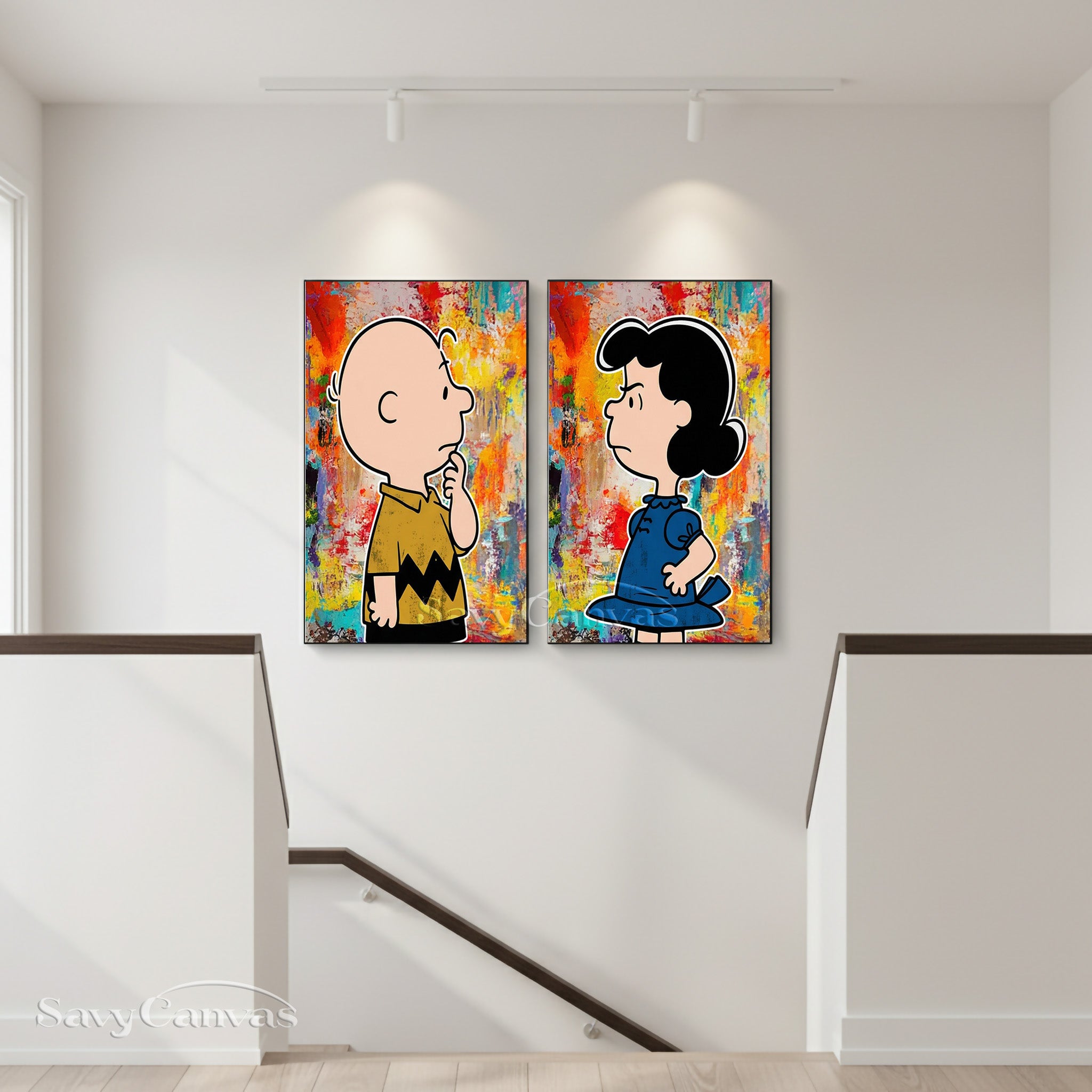 Charlie Brown & Lucy Pop Art Canvas Set #SS 056