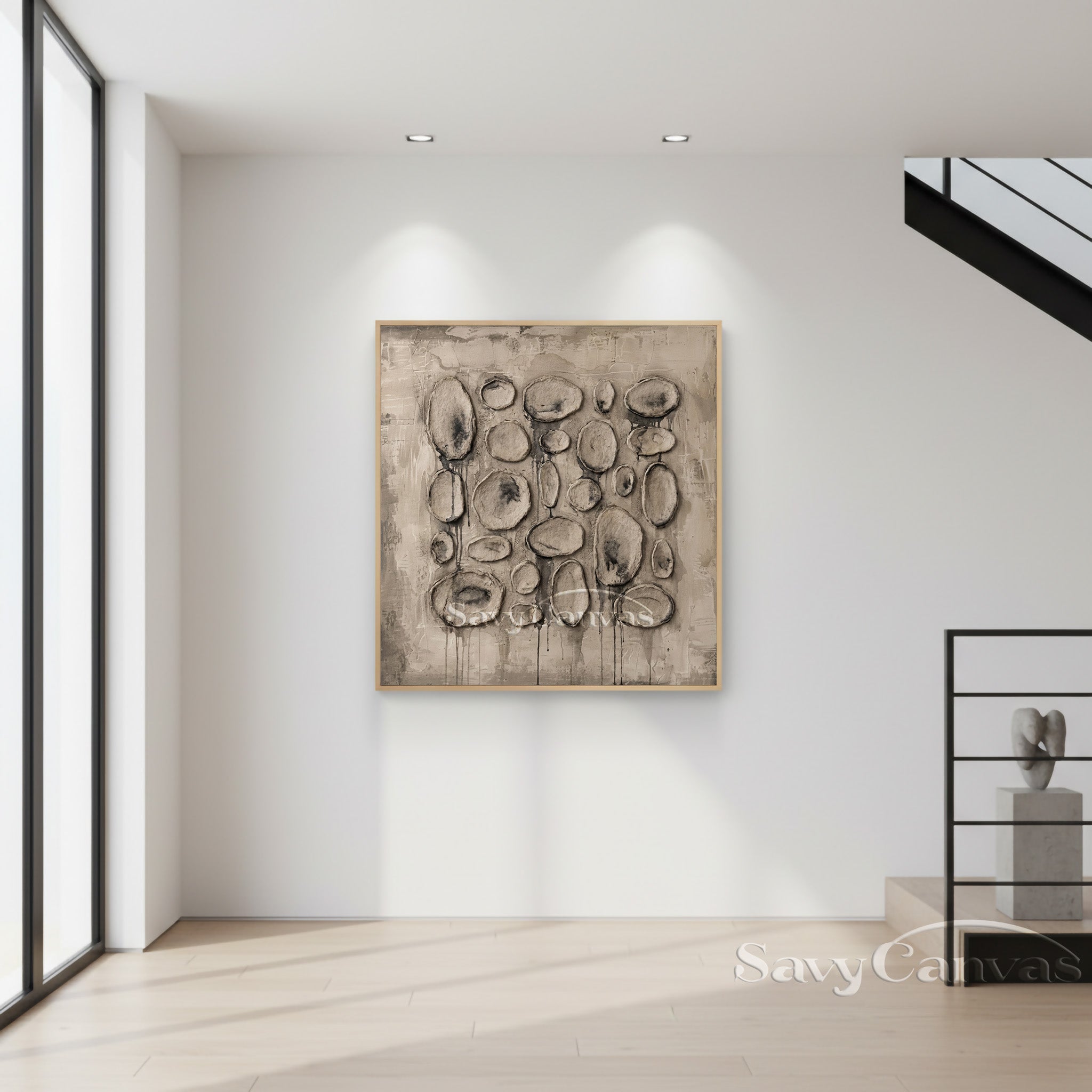 Modern Wabi-Sabi Plaster Wall Decor - Original Neutral Art #SS 020