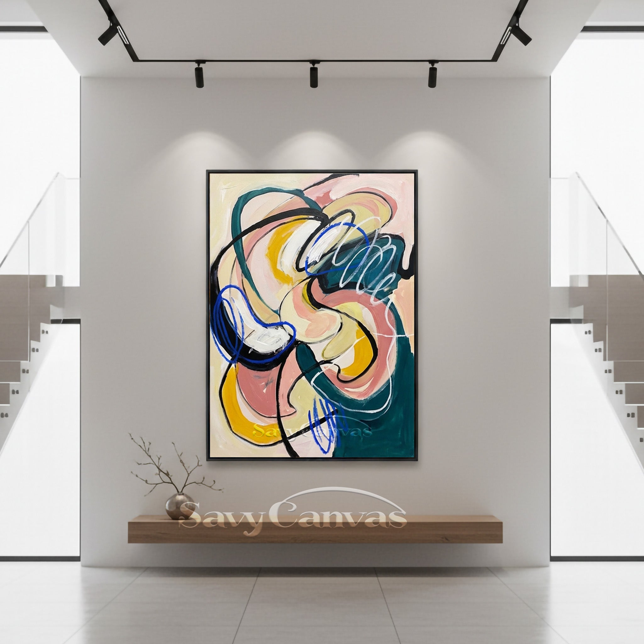 Colorful Abstract Swirls Art | Energetic Modern Painting #AA 486