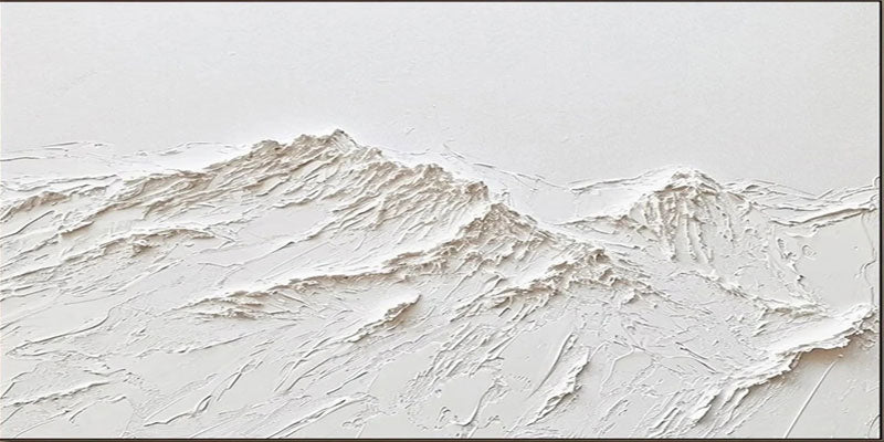 Large Horizontal Textured Painting - Modern Living Room Decor #JJ 371