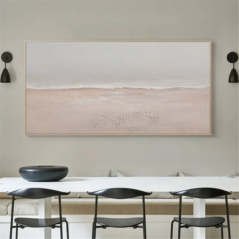 Abstract Beige Coastal Art Print