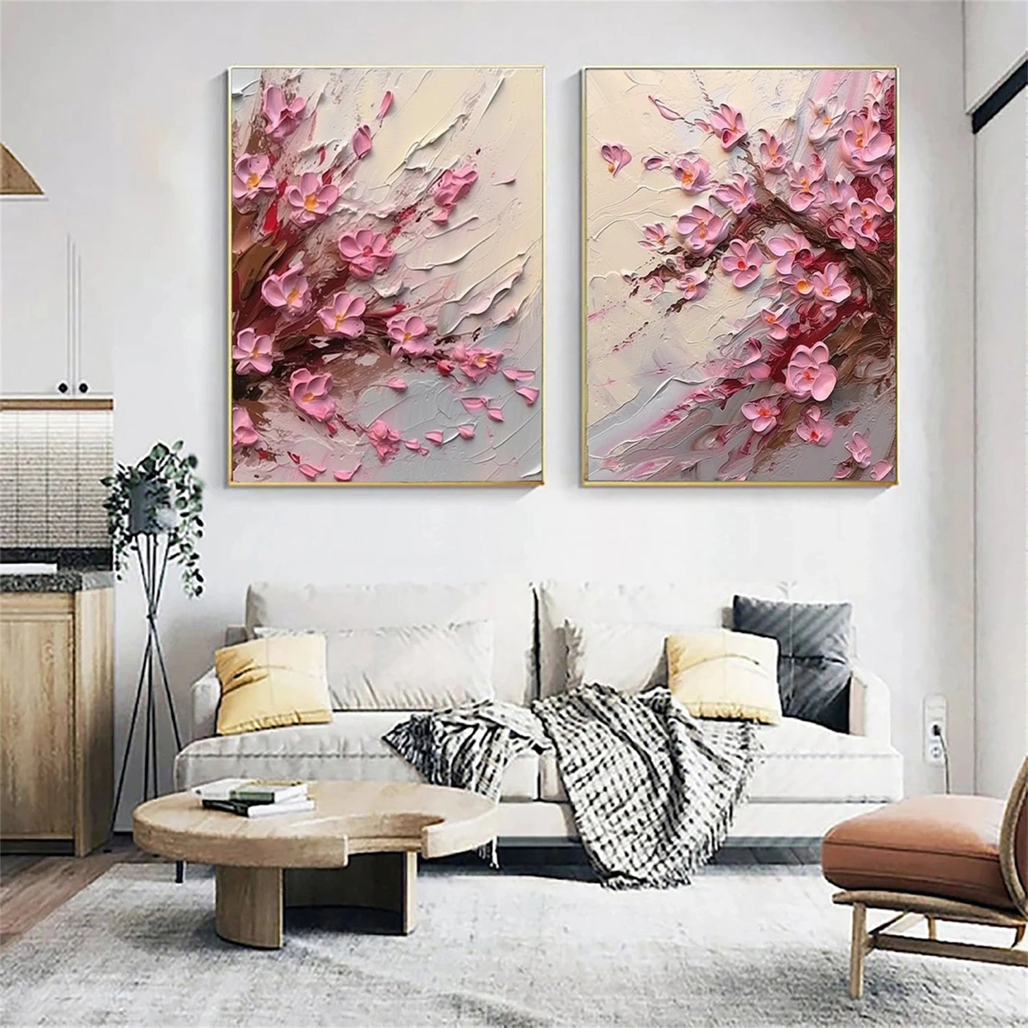 Pink Flower Oil Paintings - Bring Nature's Beauty Indoors #JJ 332