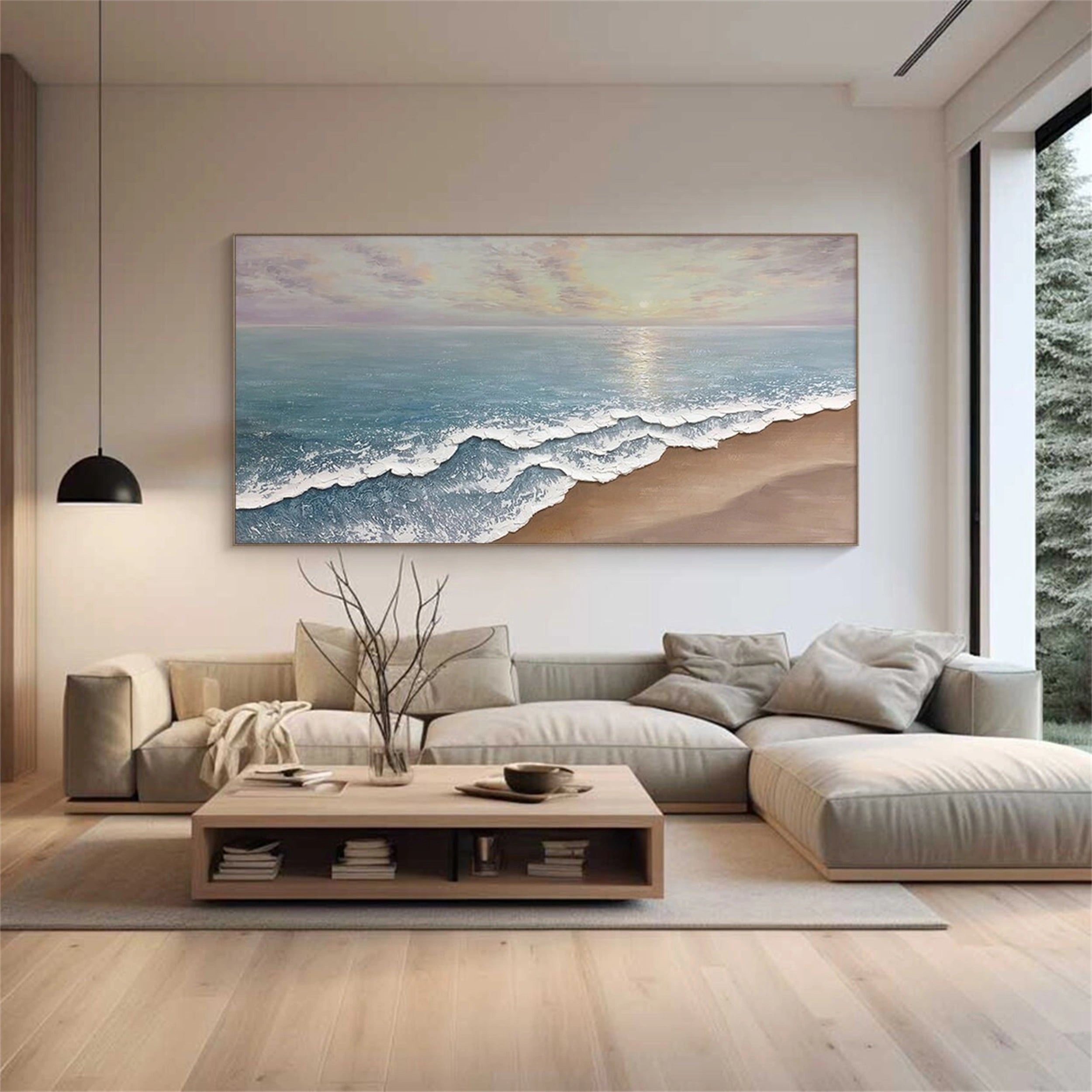 Abstract Seascape Artwork: Tranquil Beach Print