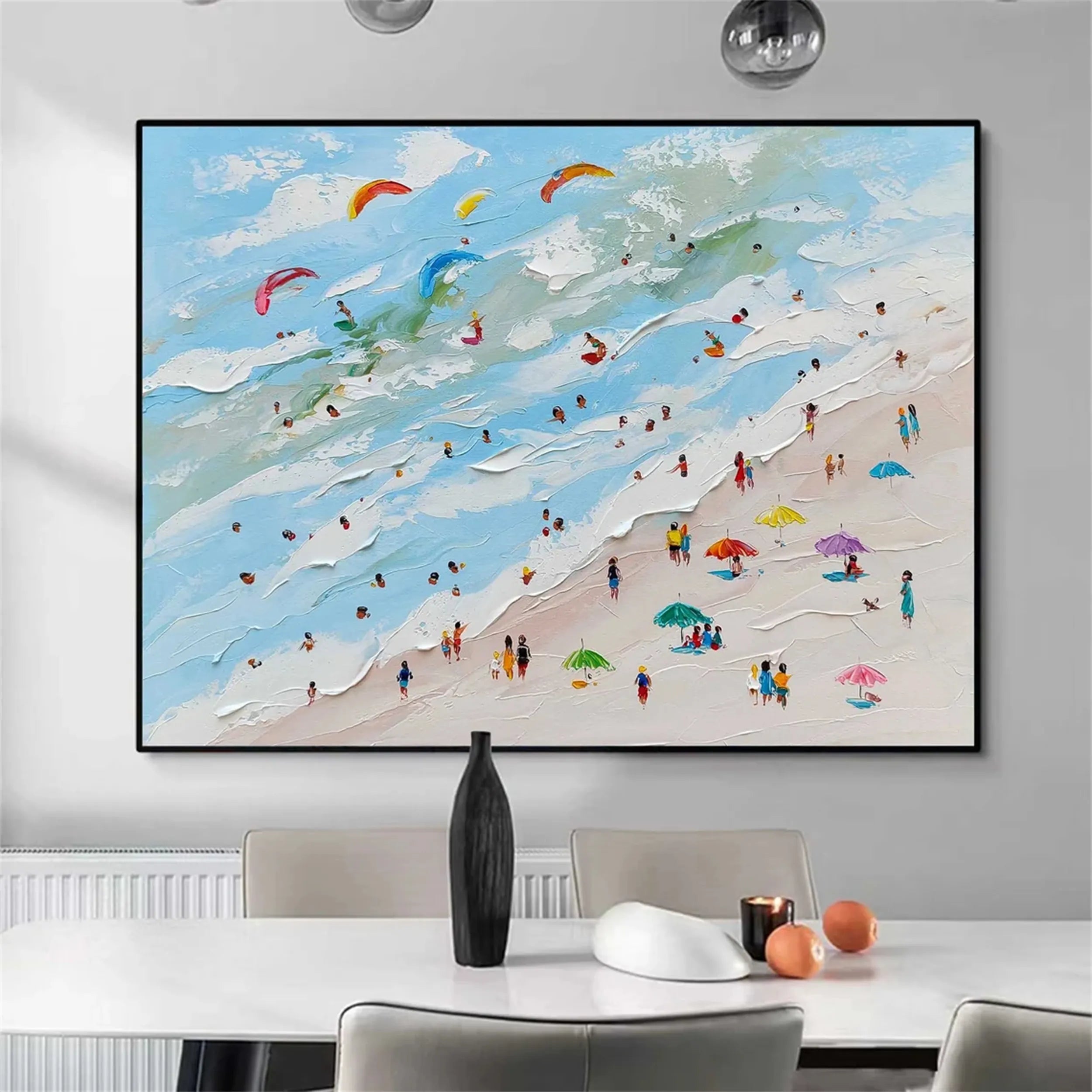 Summer Sea Painting - Happy Coast Texture Art Print
